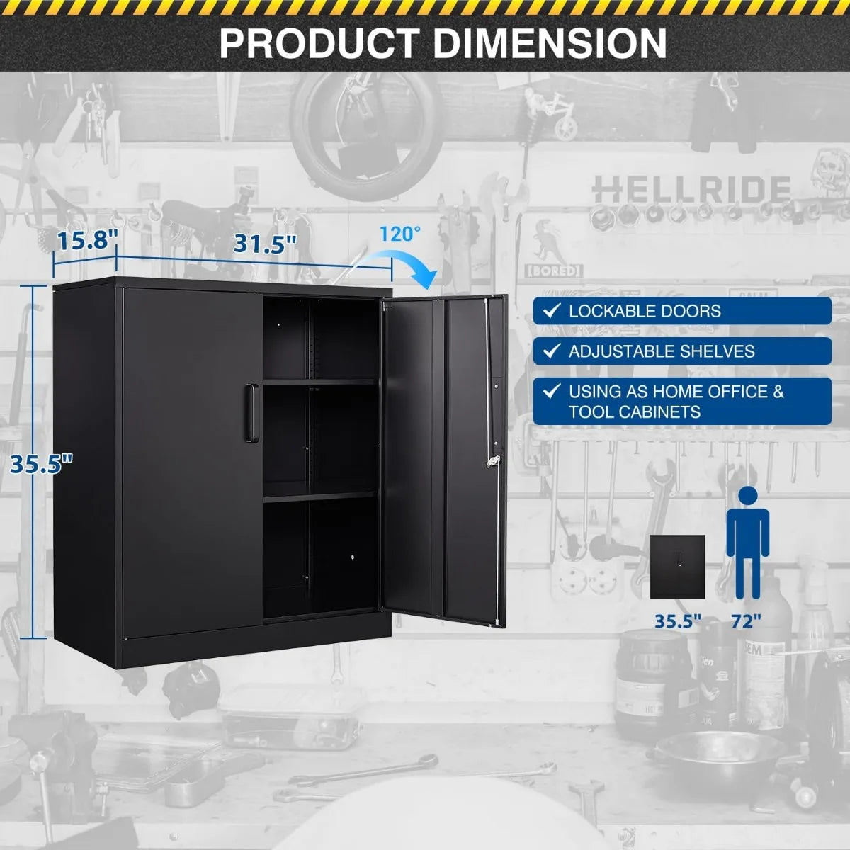 Metal Storage Cabinet with Lock