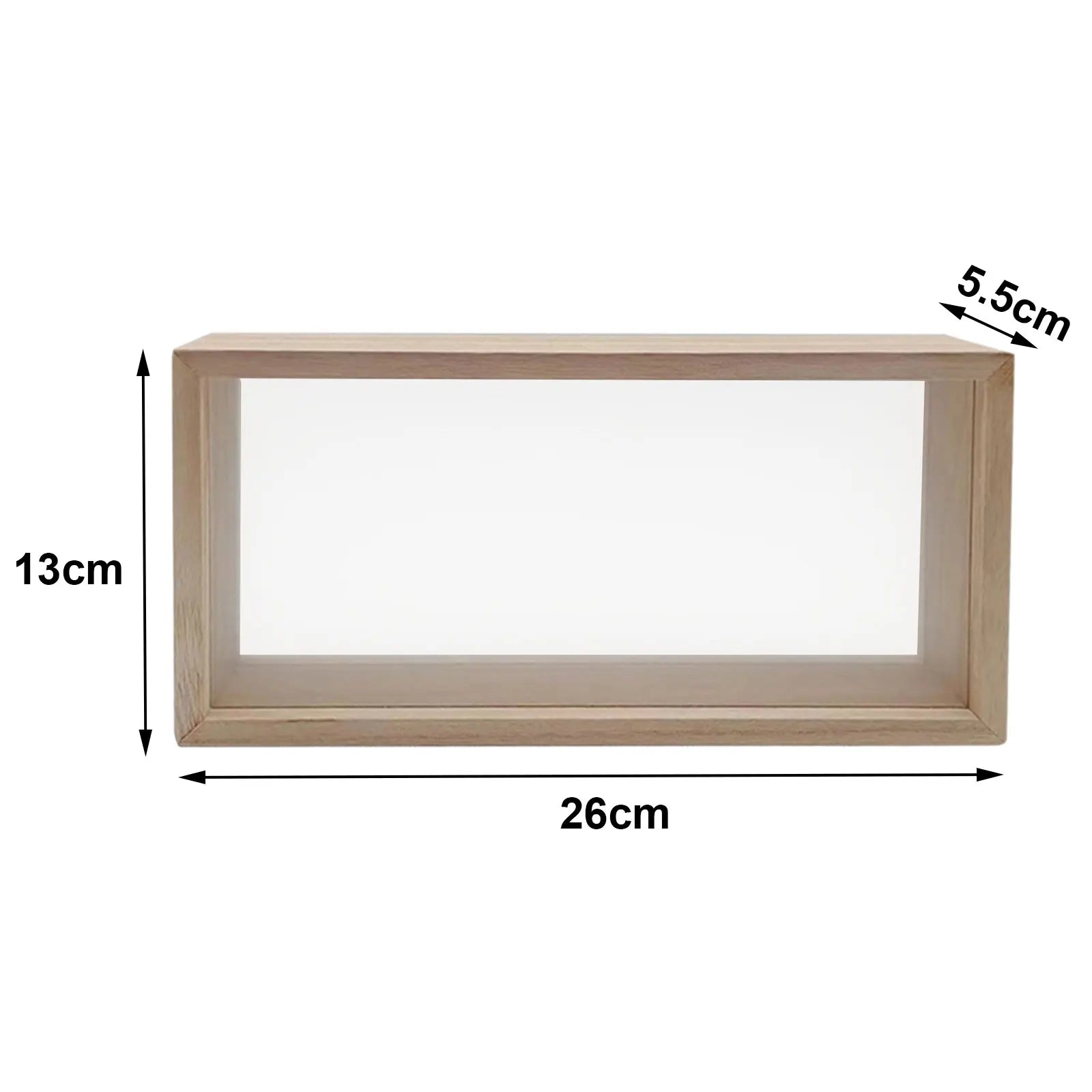 Wooden Shadow Box Frame for Dried Flowers & Memorabilia
