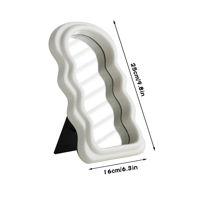 Mini Wavy Decorative Standing Mirror