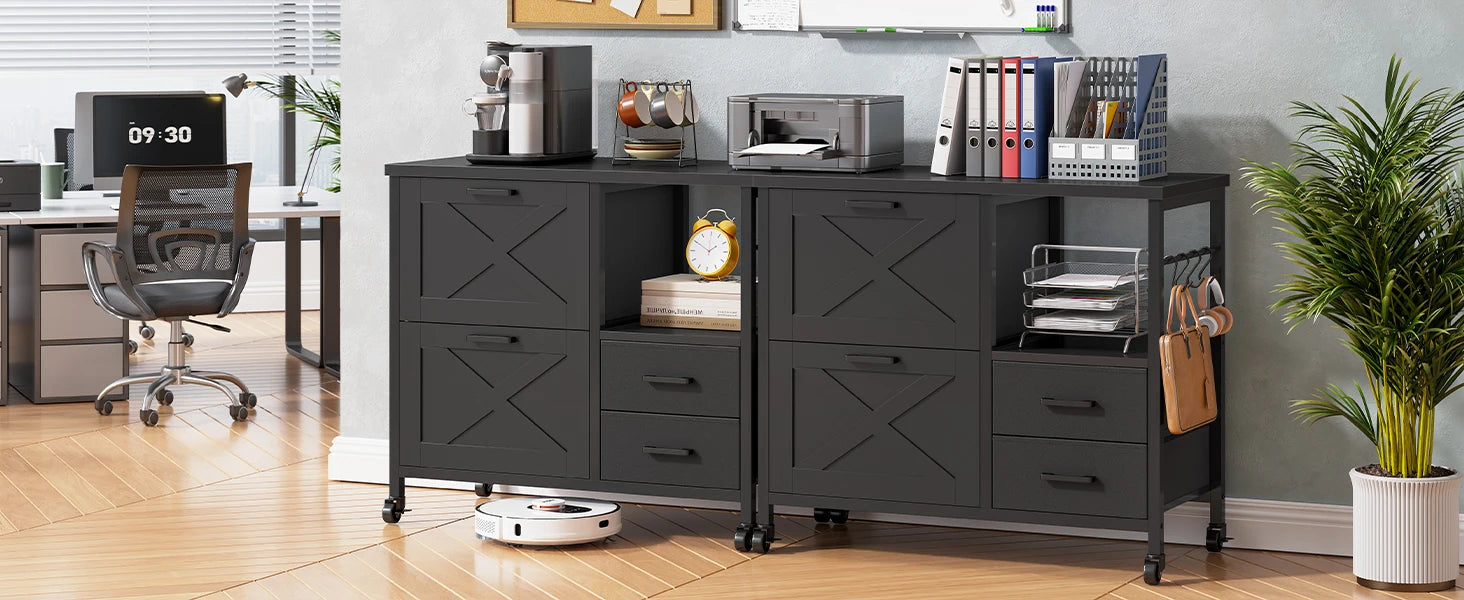 4-Drawer File Cabinet with Storage