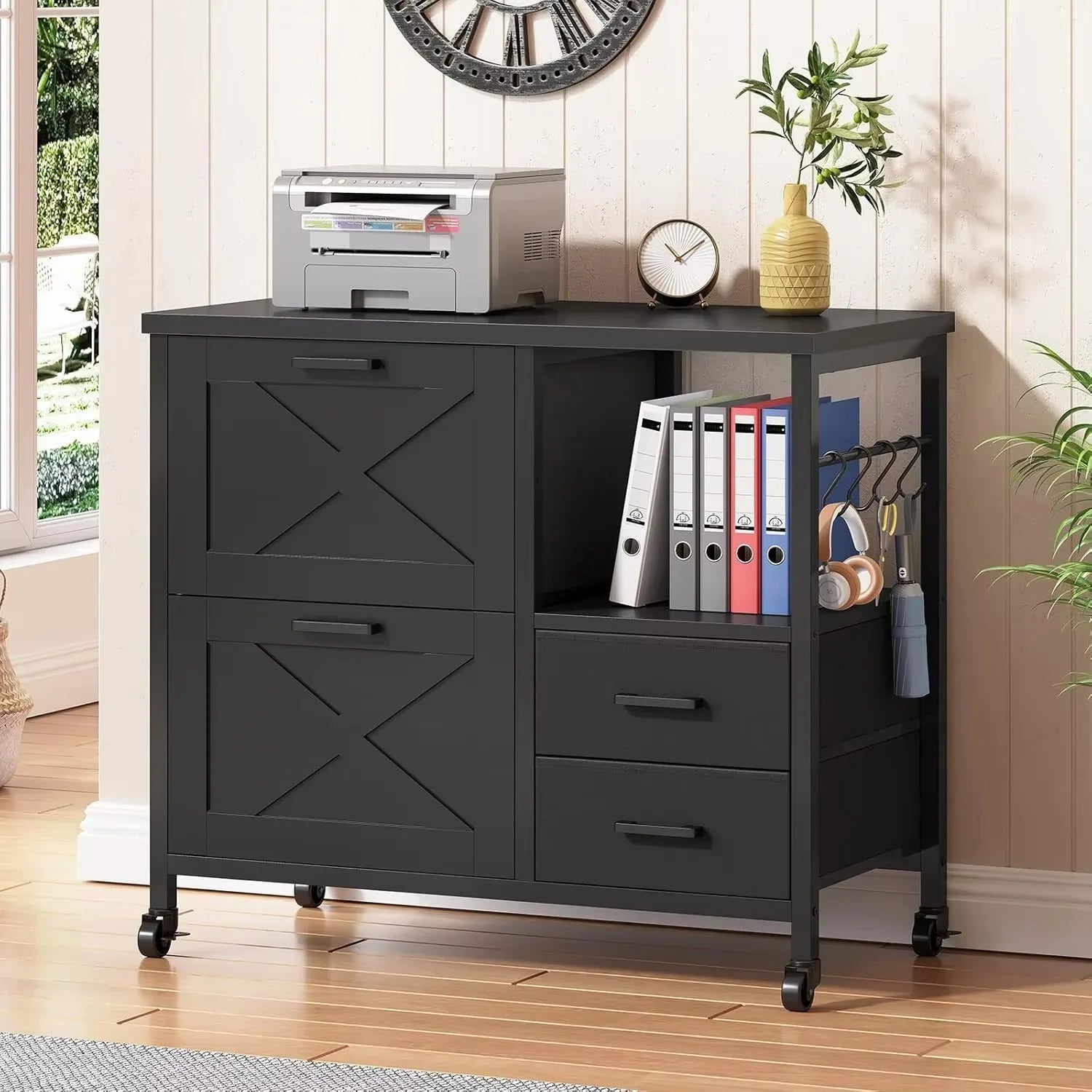 4-Drawer File Cabinet with Storage