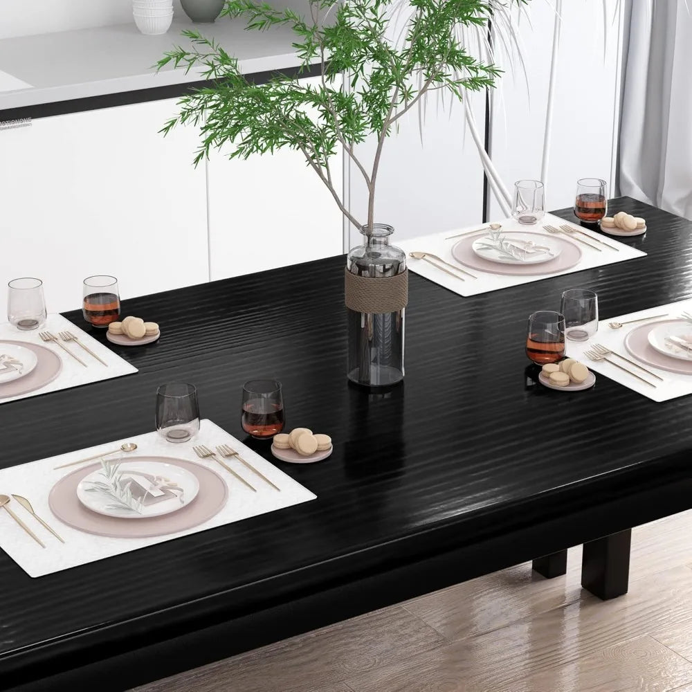 Dining Table Set with 2 Benches, Ideal for Home & Kitchen