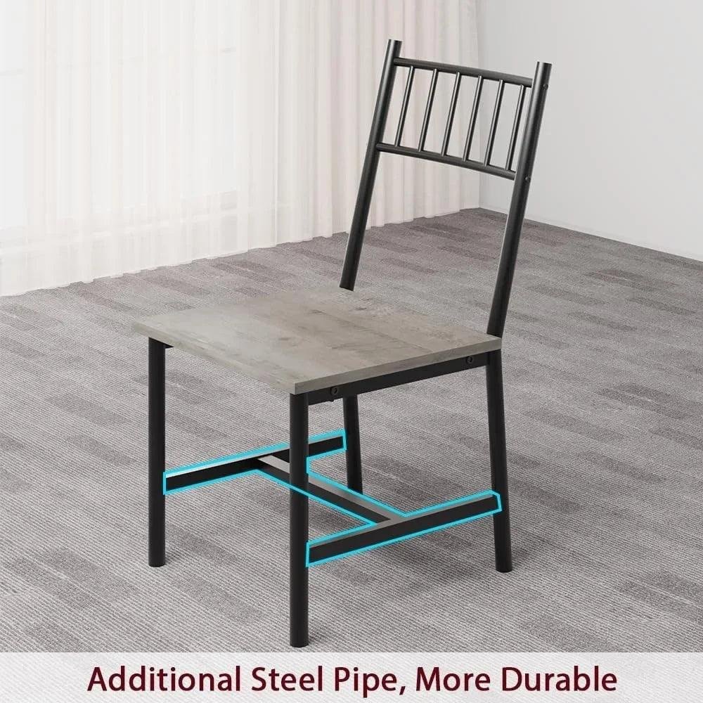 Dining Table Set for 4 with Storage Bench & Wine Rack