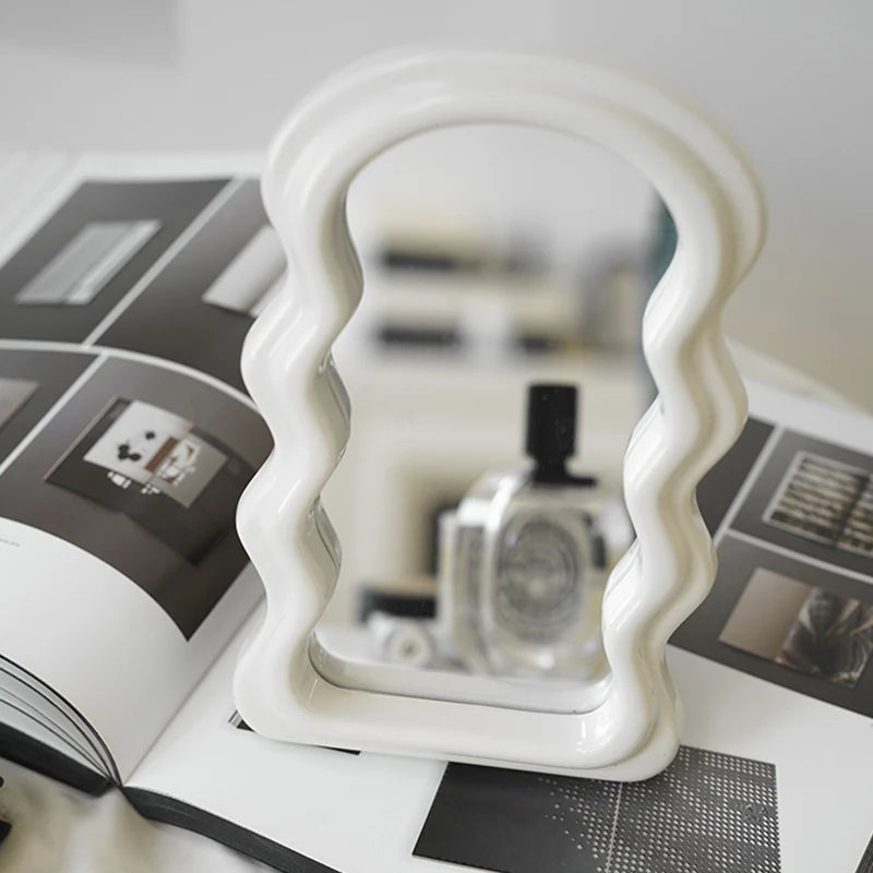 Mini Wavy Decorative Standing Mirror