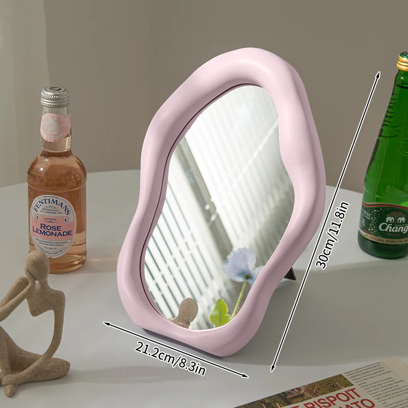 Mini Wavy Decorative Standing Mirror