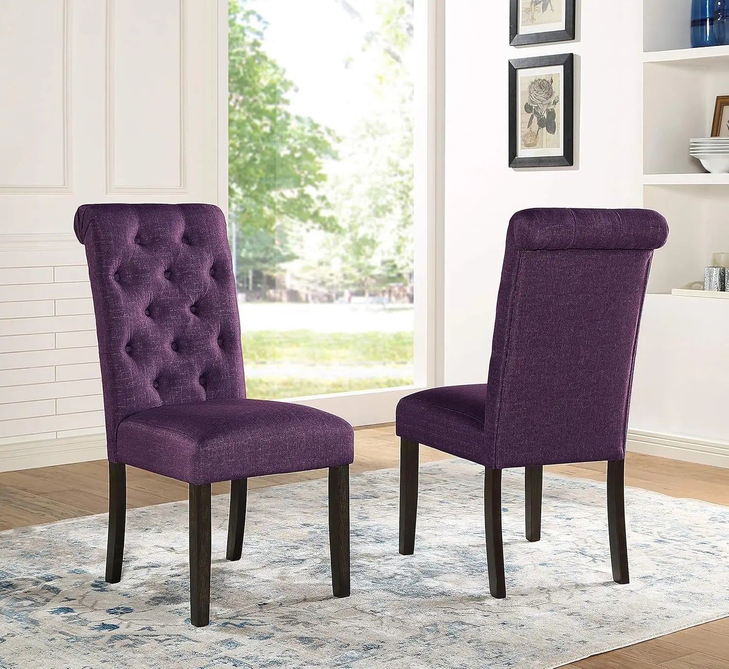 Urban Style Dark Washed Wood Dining Set
