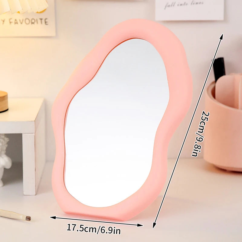 Mini Wavy Decorative Standing Mirror