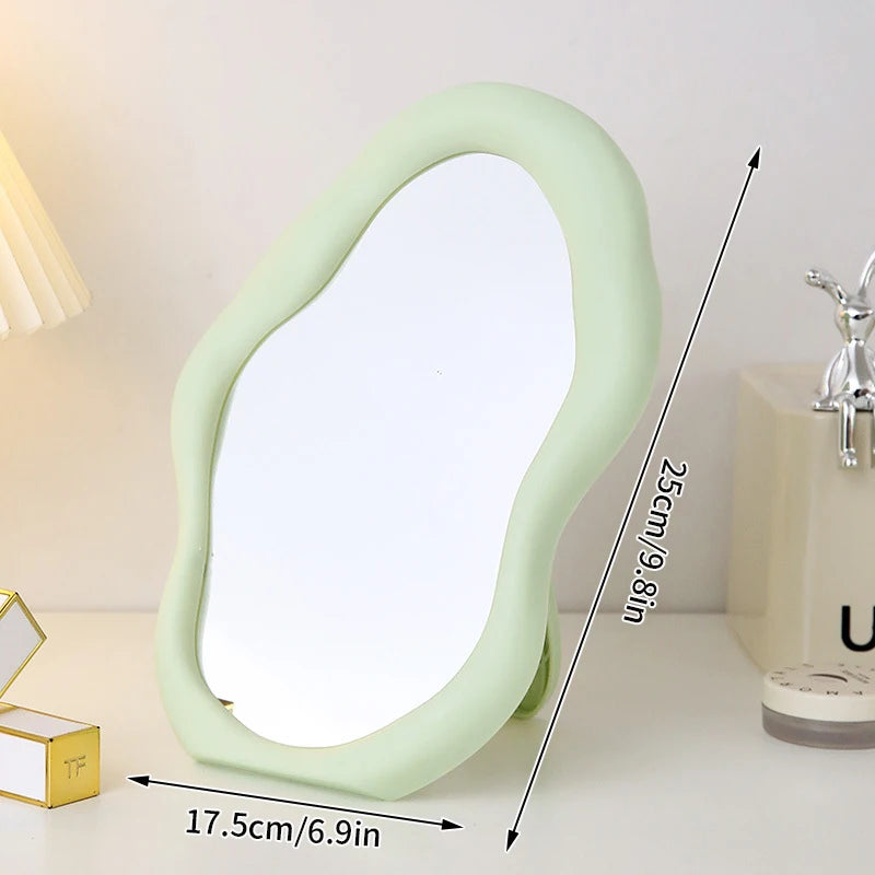 Mini Wavy Decorative Standing Mirror