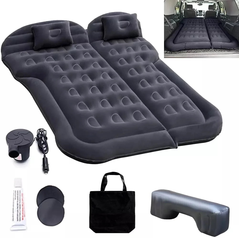 Premium Car Mattress with Pillows & Air Pump