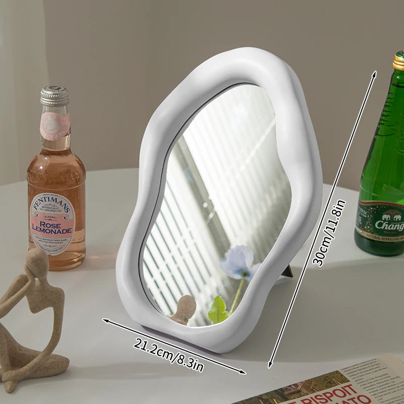 Mini Wavy Decorative Standing Mirror