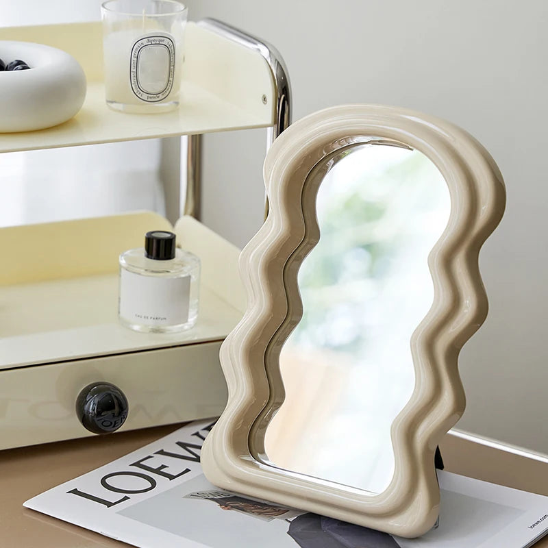 Mini Wavy Decorative Standing Mirror
