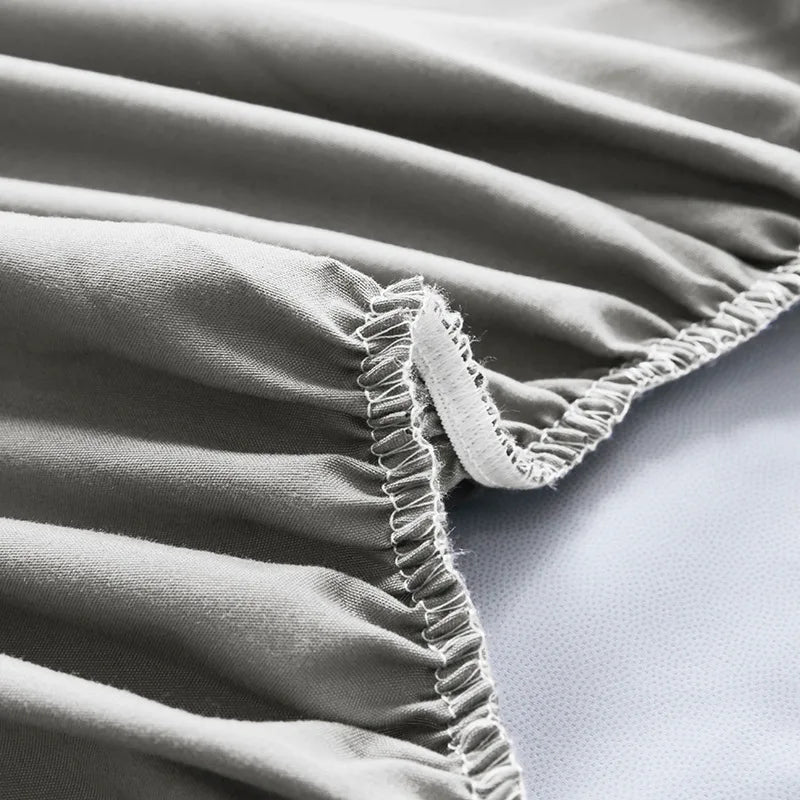 Waterproof Grey Fitted Bed Sheet