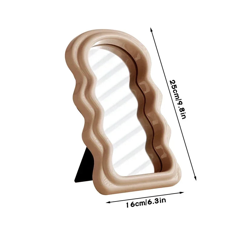 Mini Wavy Decorative Standing Mirror