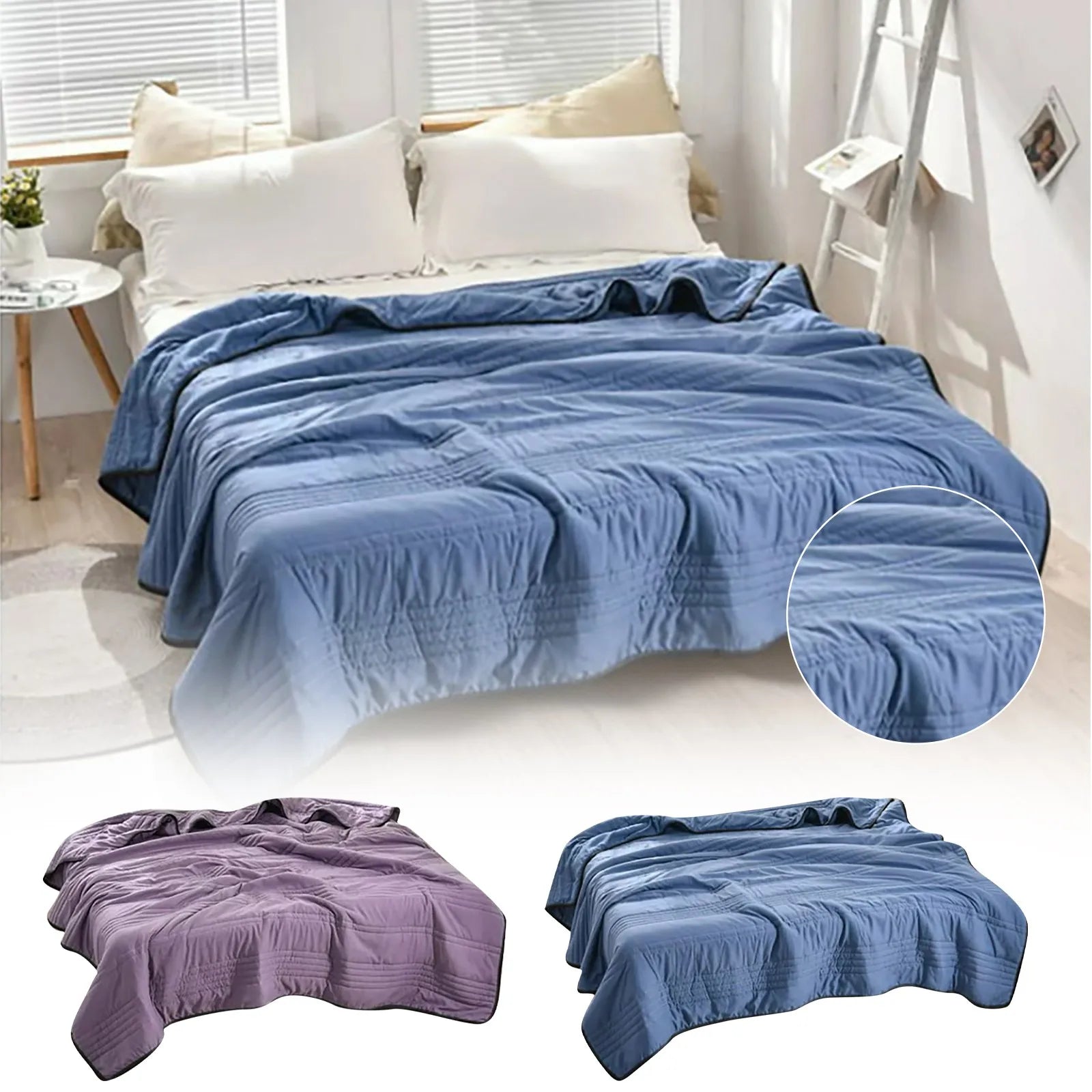 Solid Color Washed Cotton Quilt