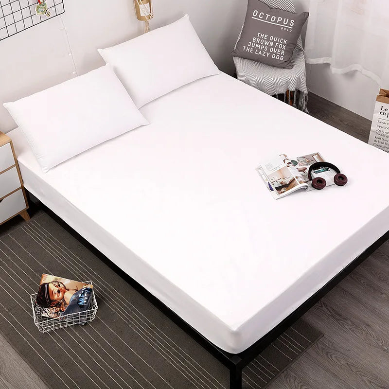 Waterproof Grey Fitted Bed Sheet