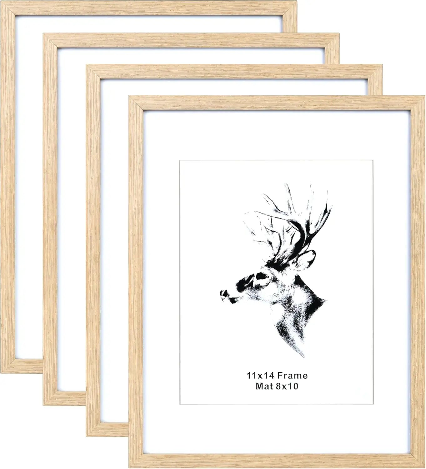 11x14 Picture Frames with Mat for 8x10 - Set of 4