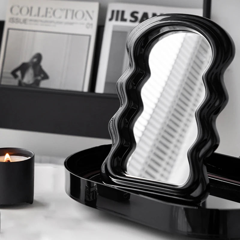 Mini Wavy Decorative Standing Mirror