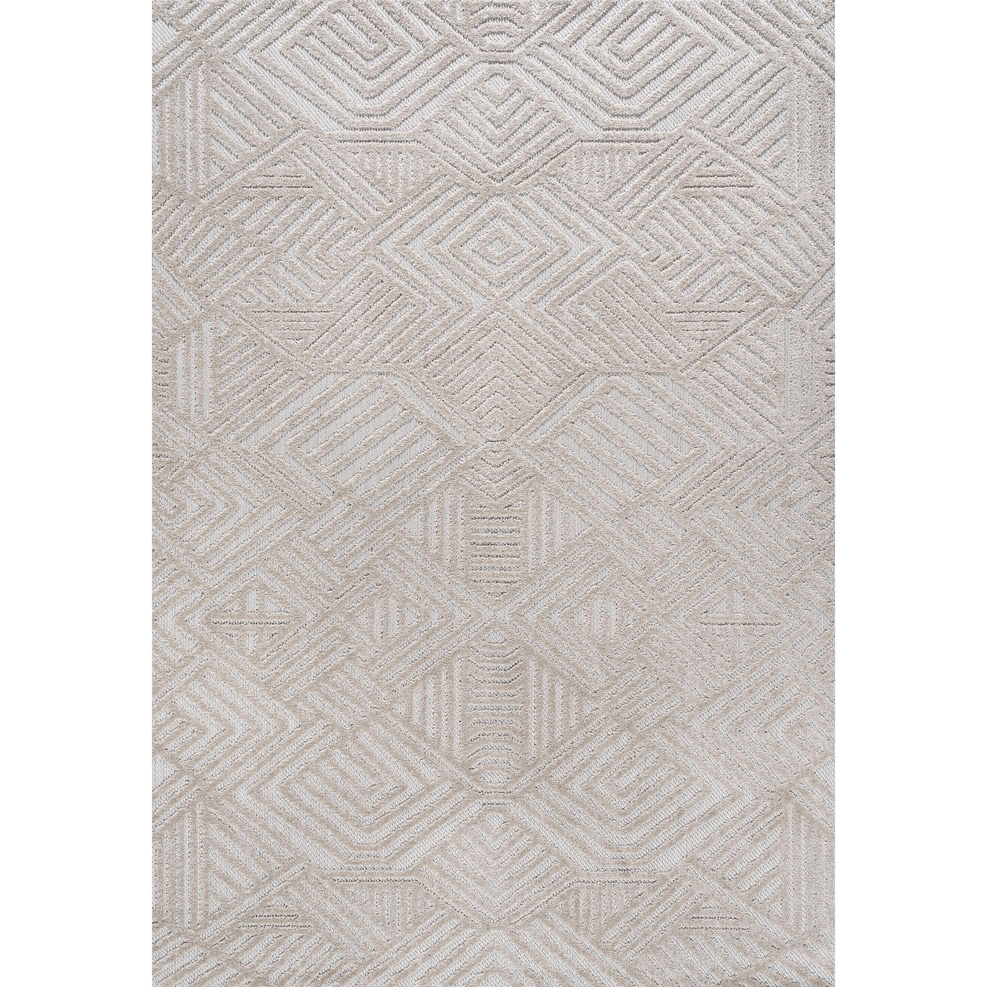 Jordan High-Low Pile Art Deco Geometric Indoor/Outdoor Area Rug