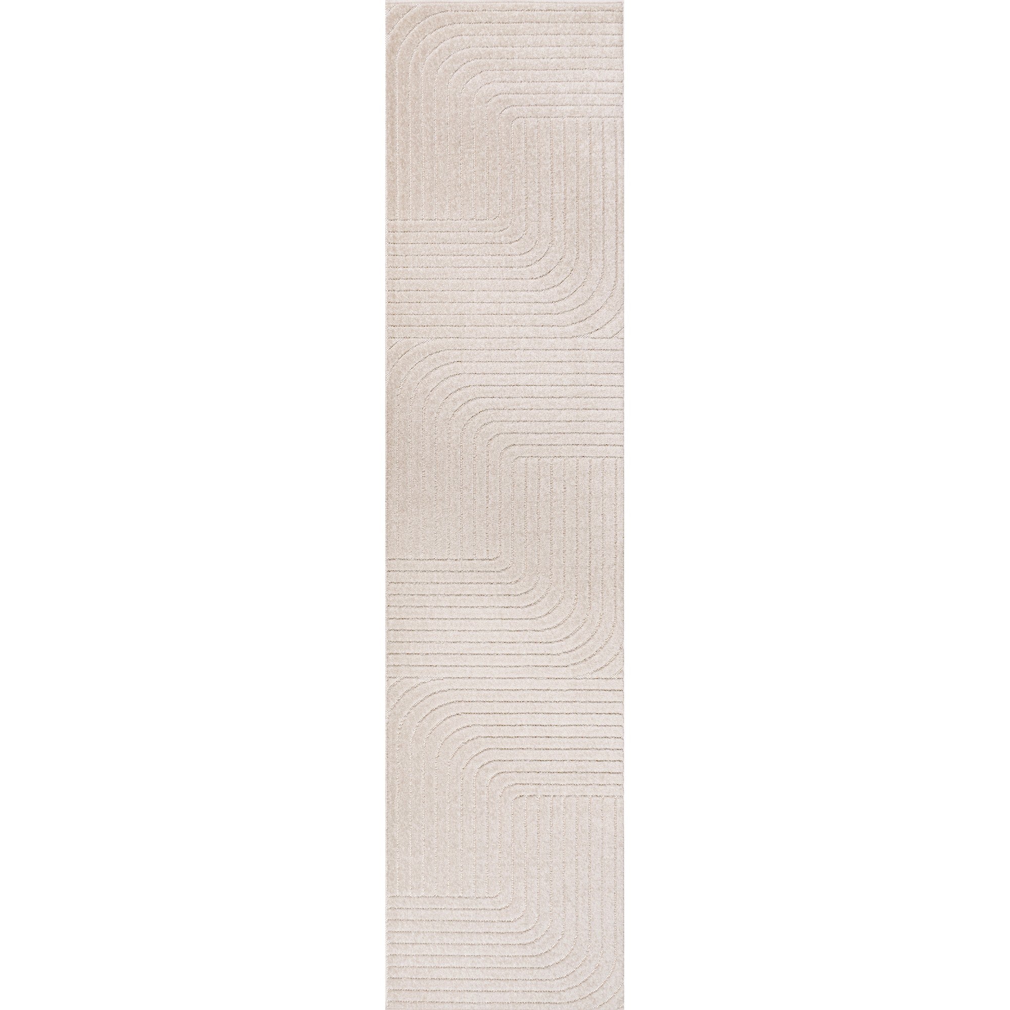 Odense High-Low Minimalist Angle Geometric Indoor/Outdoor Runner Rug