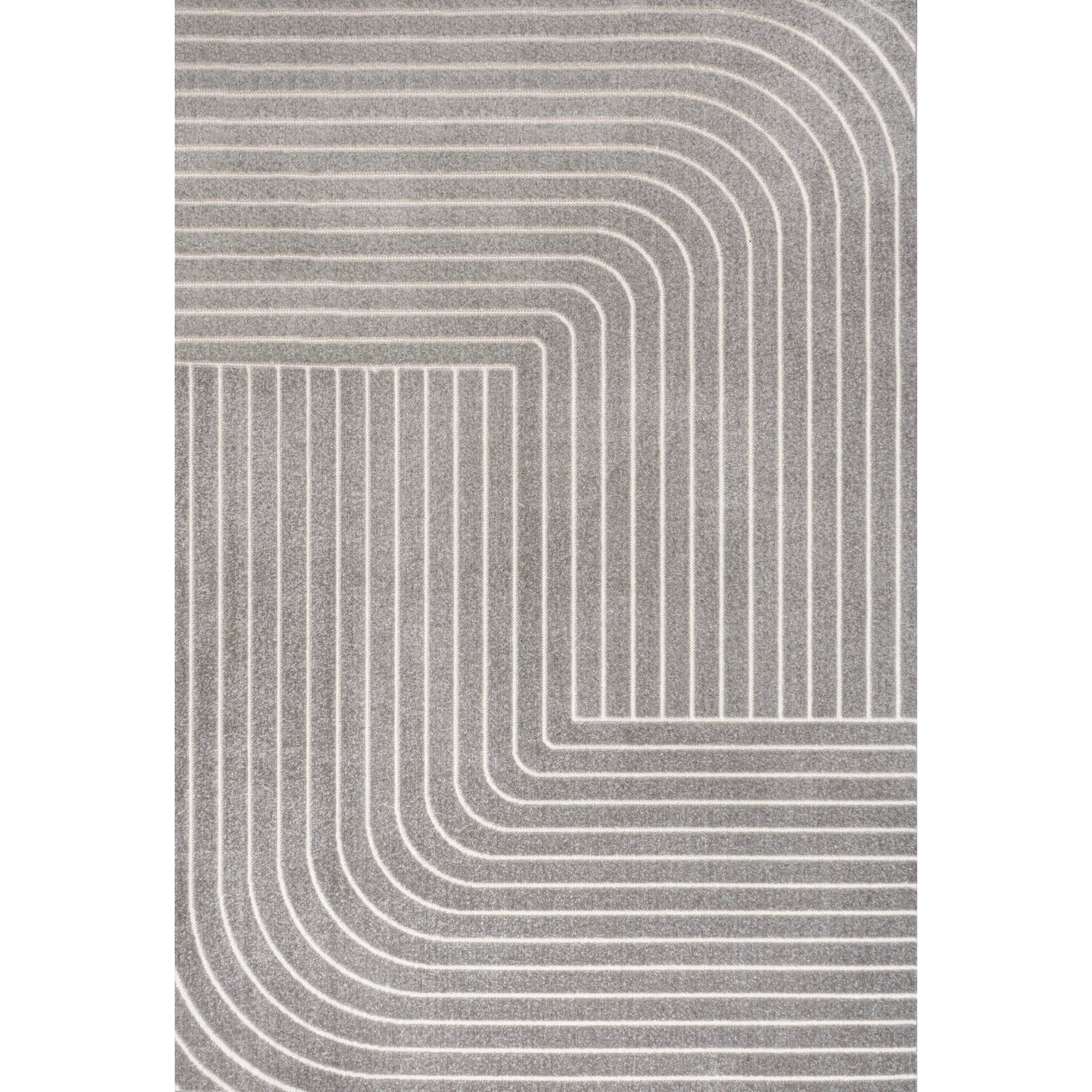 Odense High-Low Minimalist Angle Geometric Indoor/Outdoor Area Rug