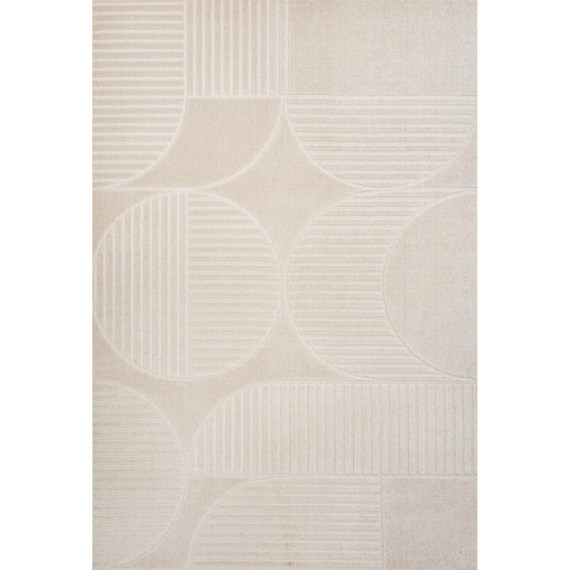 Nordby High-Low Geometric Arch Scandi Striped Indoor/Outdoor Area Rug