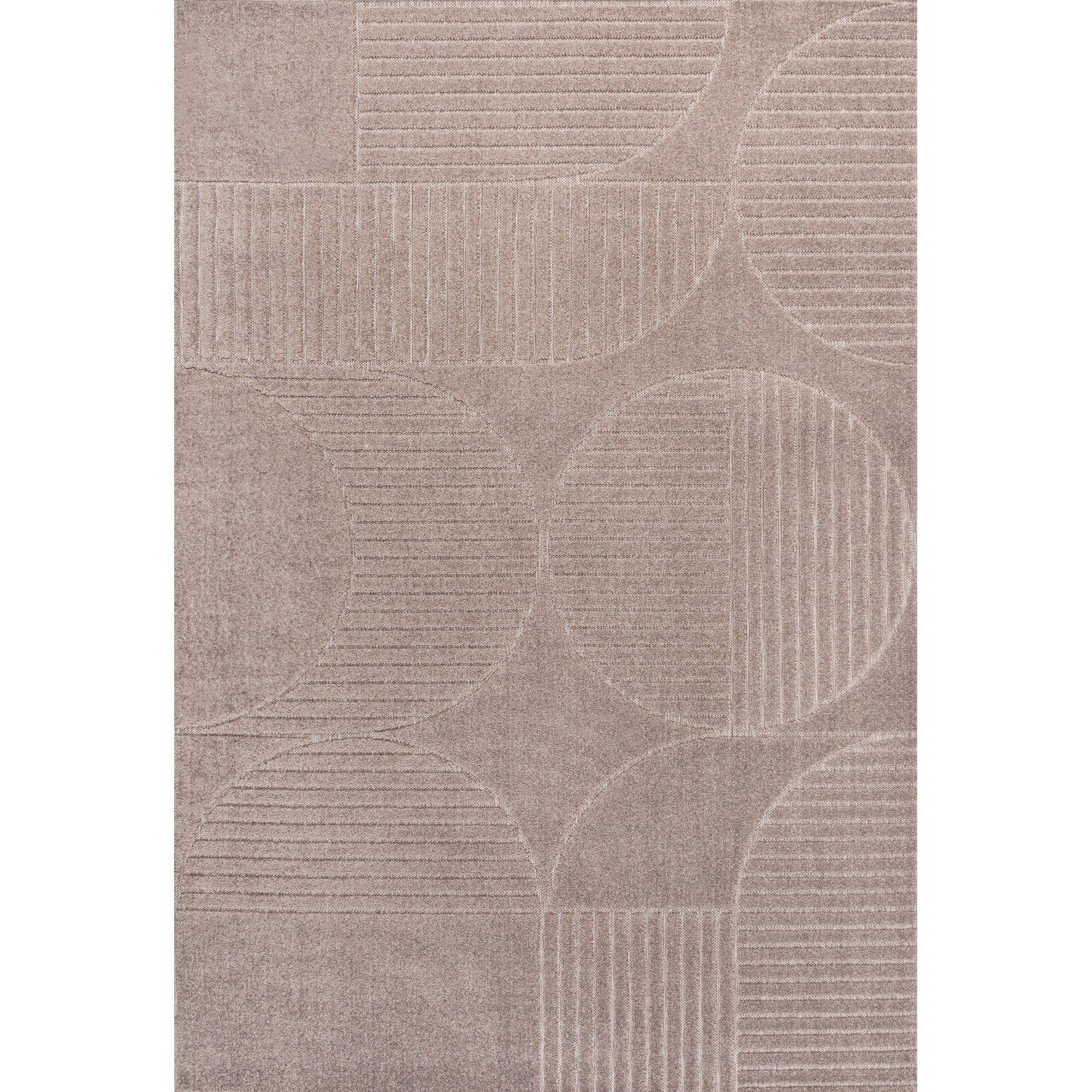 Nordby High-Low Geometric Scandi Striped Indoor/Outdoor Area Rug