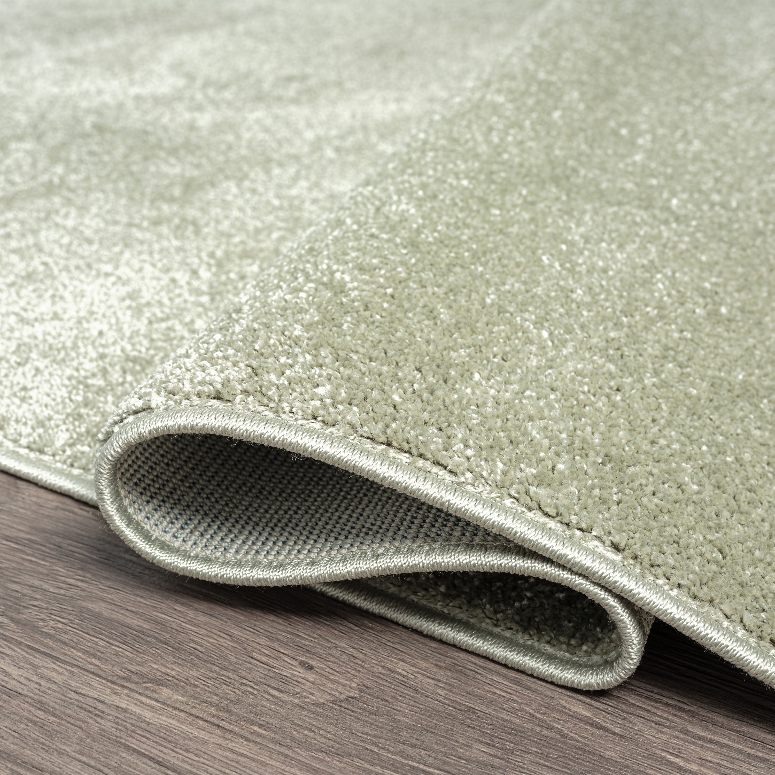 Haze Solid Unique Low-Pile Runner Rug