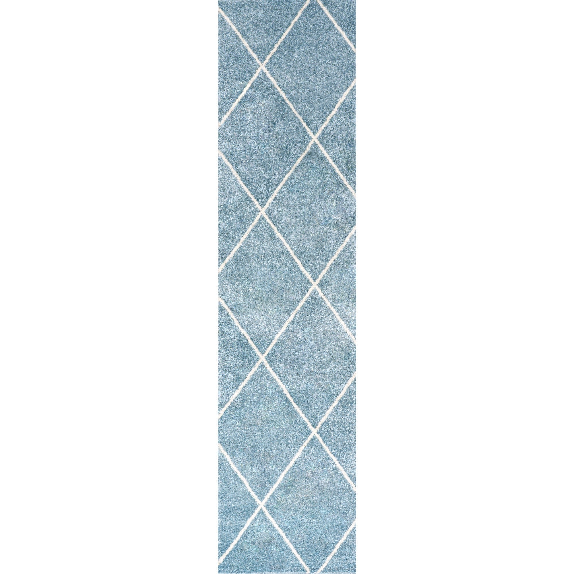 Cole Minimalist Diamond Trellis Runner Rug