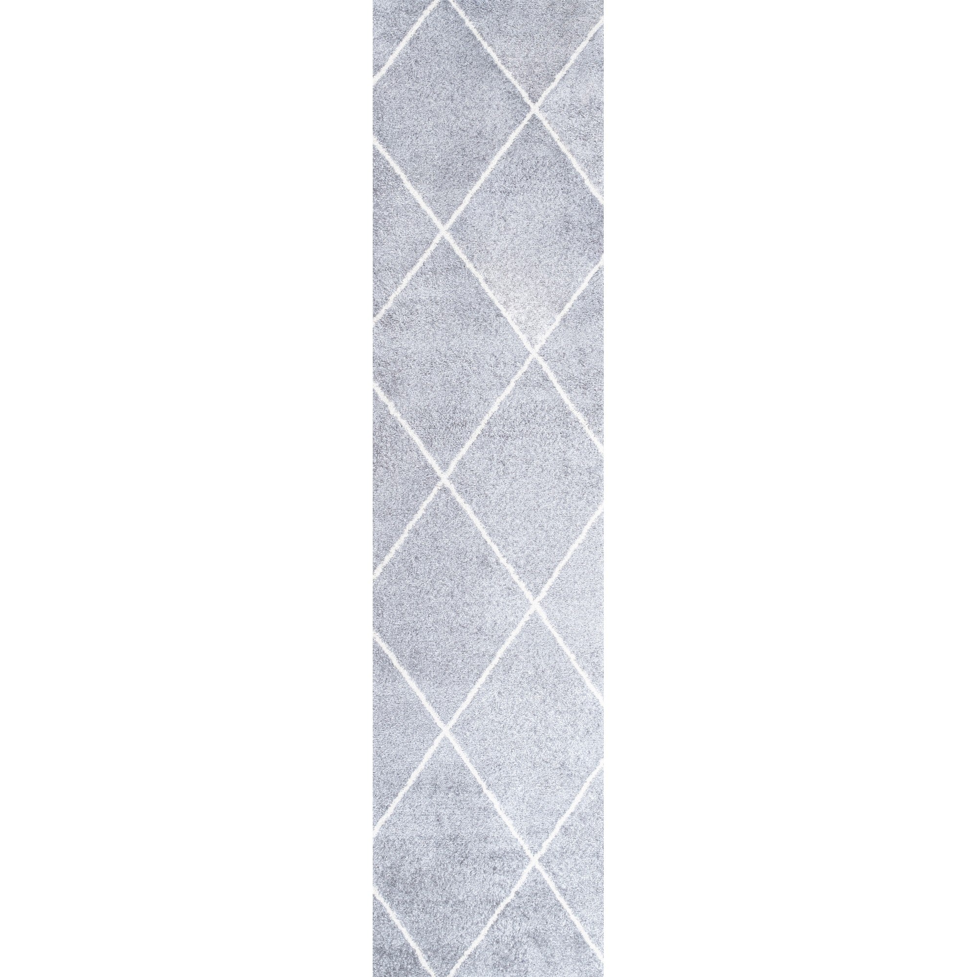 Cole Minimalist Diamond Trellis Runner Rug