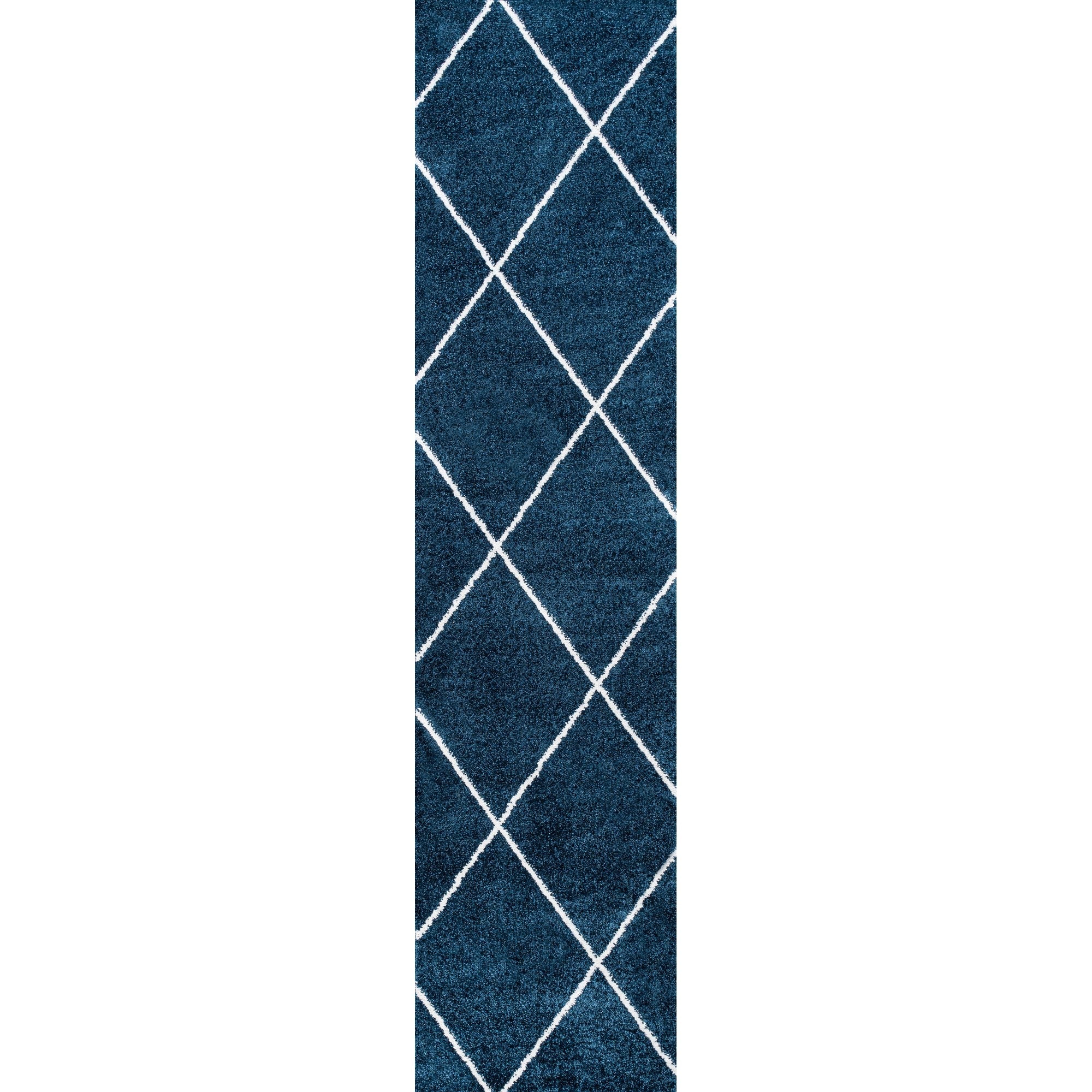 Cole Minimalist Diamond Trellis Runner Rug