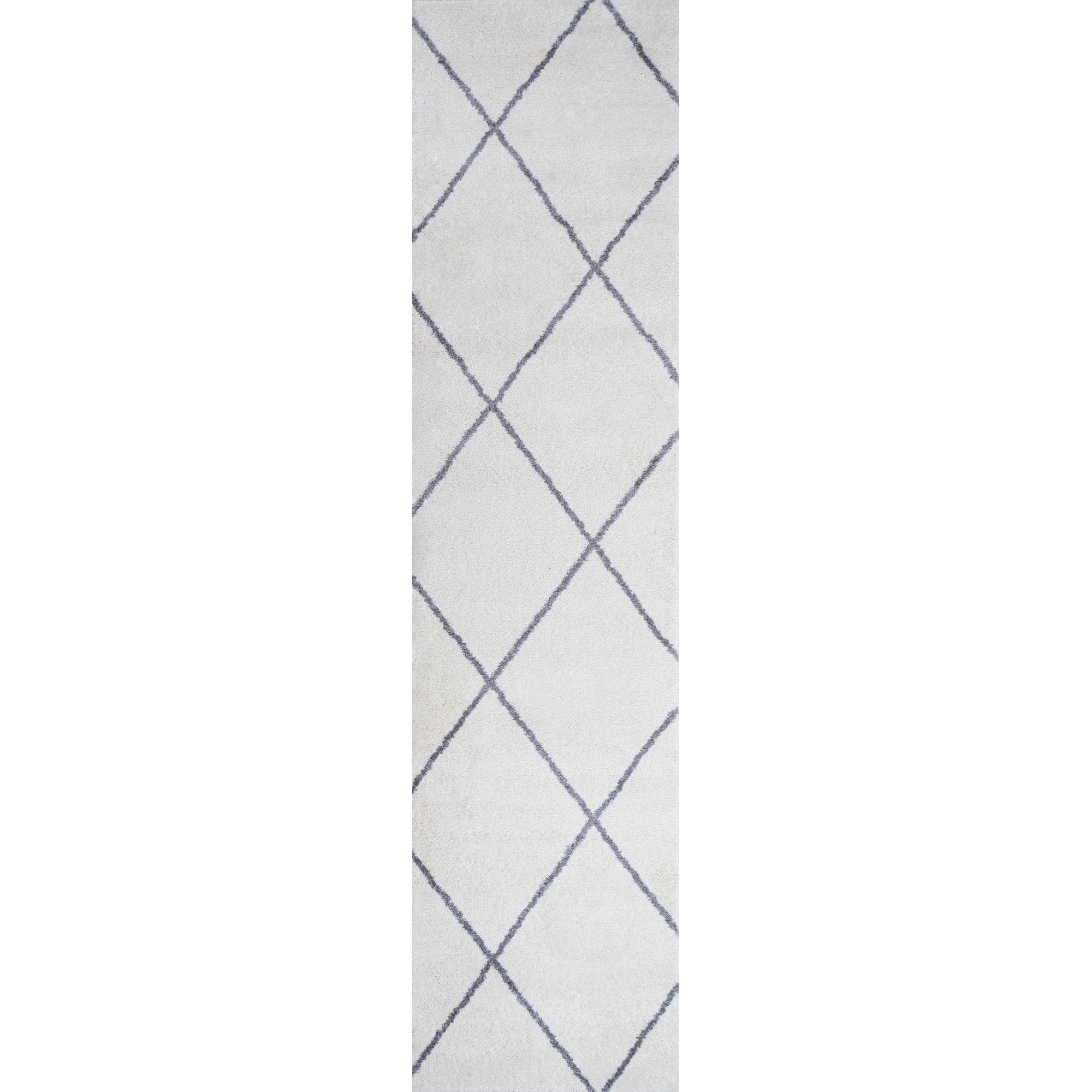 Cole Minimalist Diamond Trellis Runner Rug