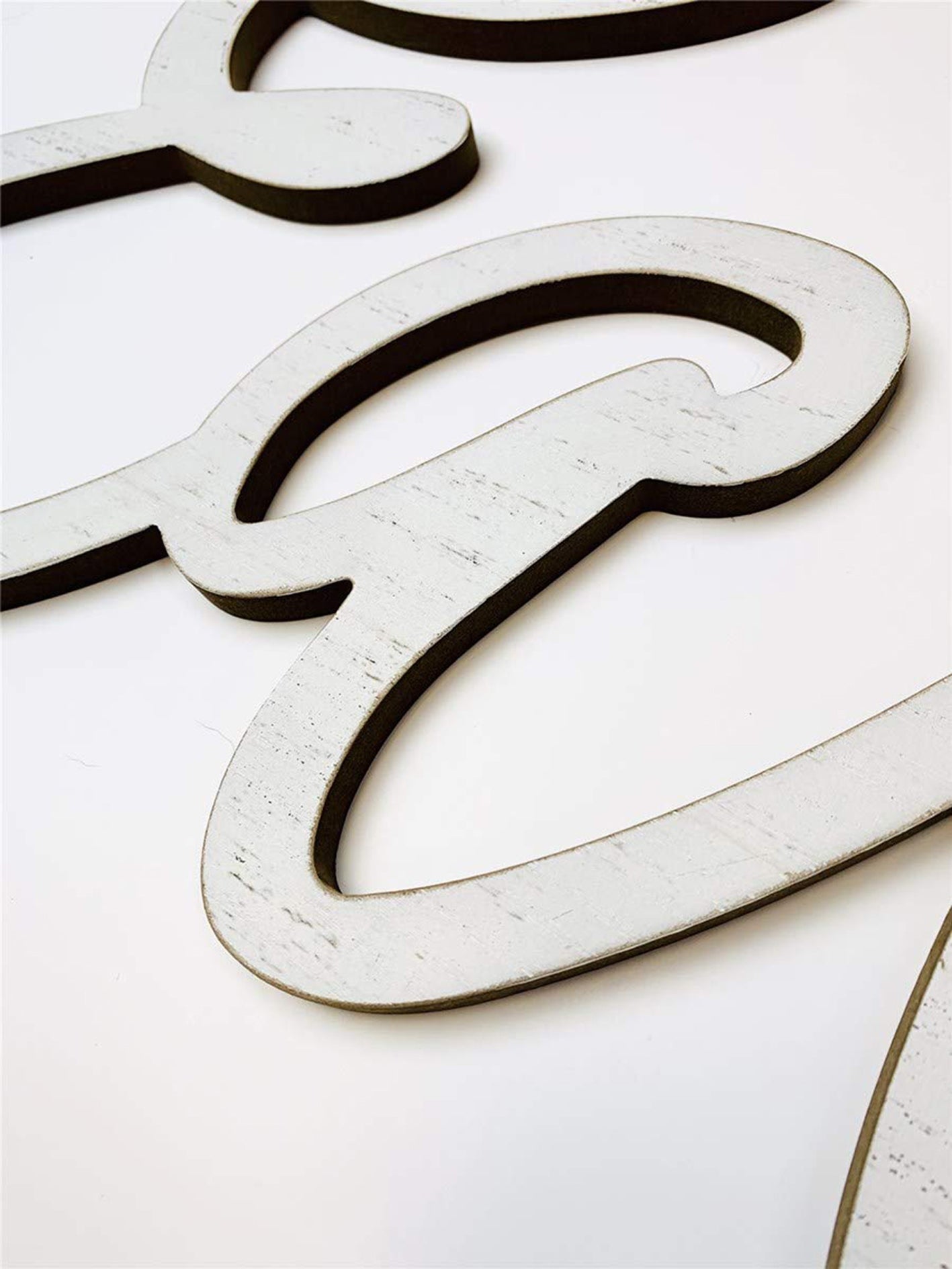 Whitewashed Wood Cutout Eat Wall Decor