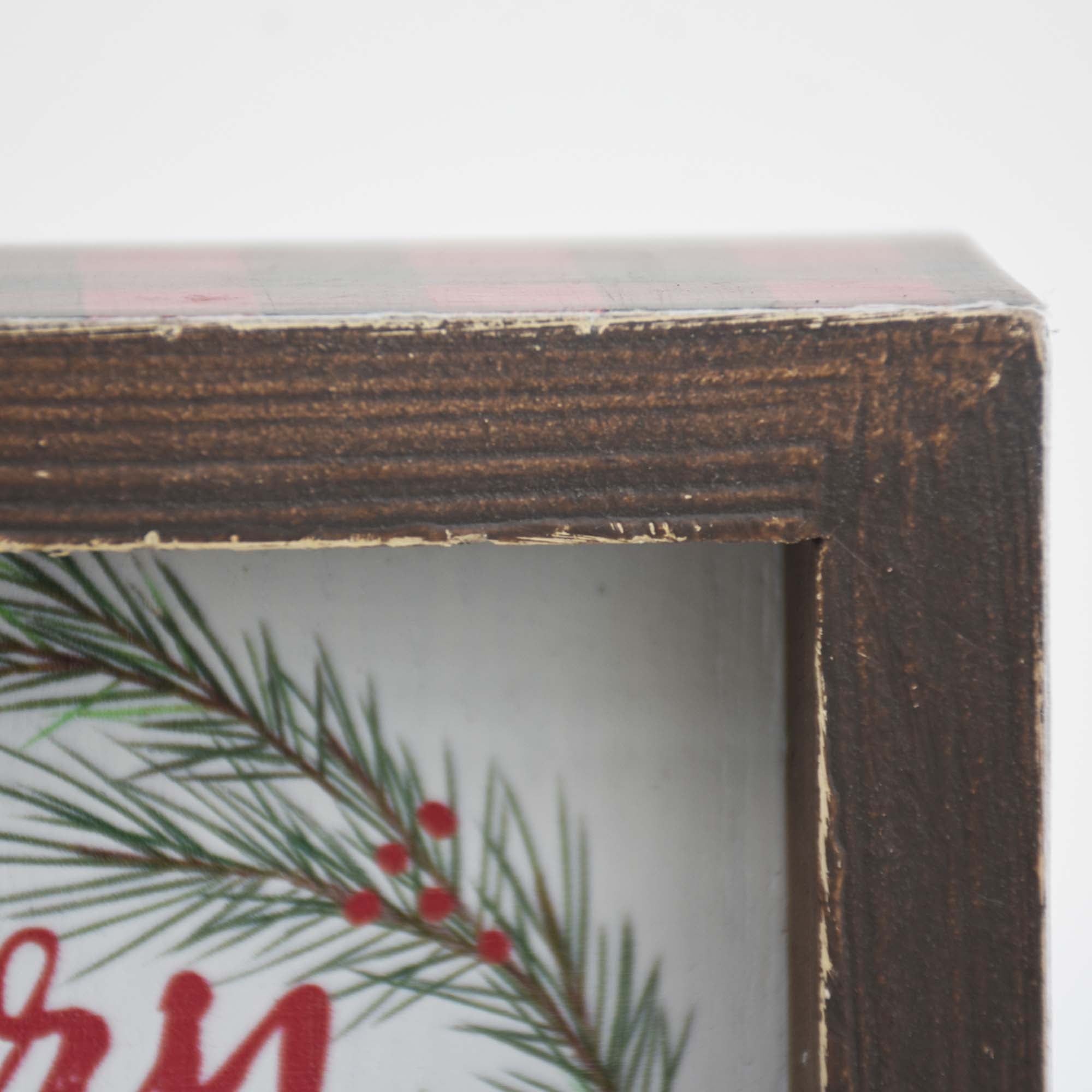 Merry Christmas to You All Framed Wooden Tabletop Sign