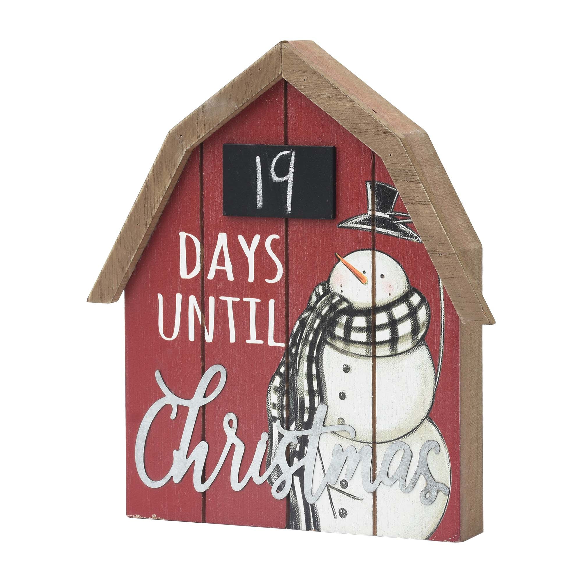 Countdown to Christmas Wood Tabletop Sign with Chalkboard