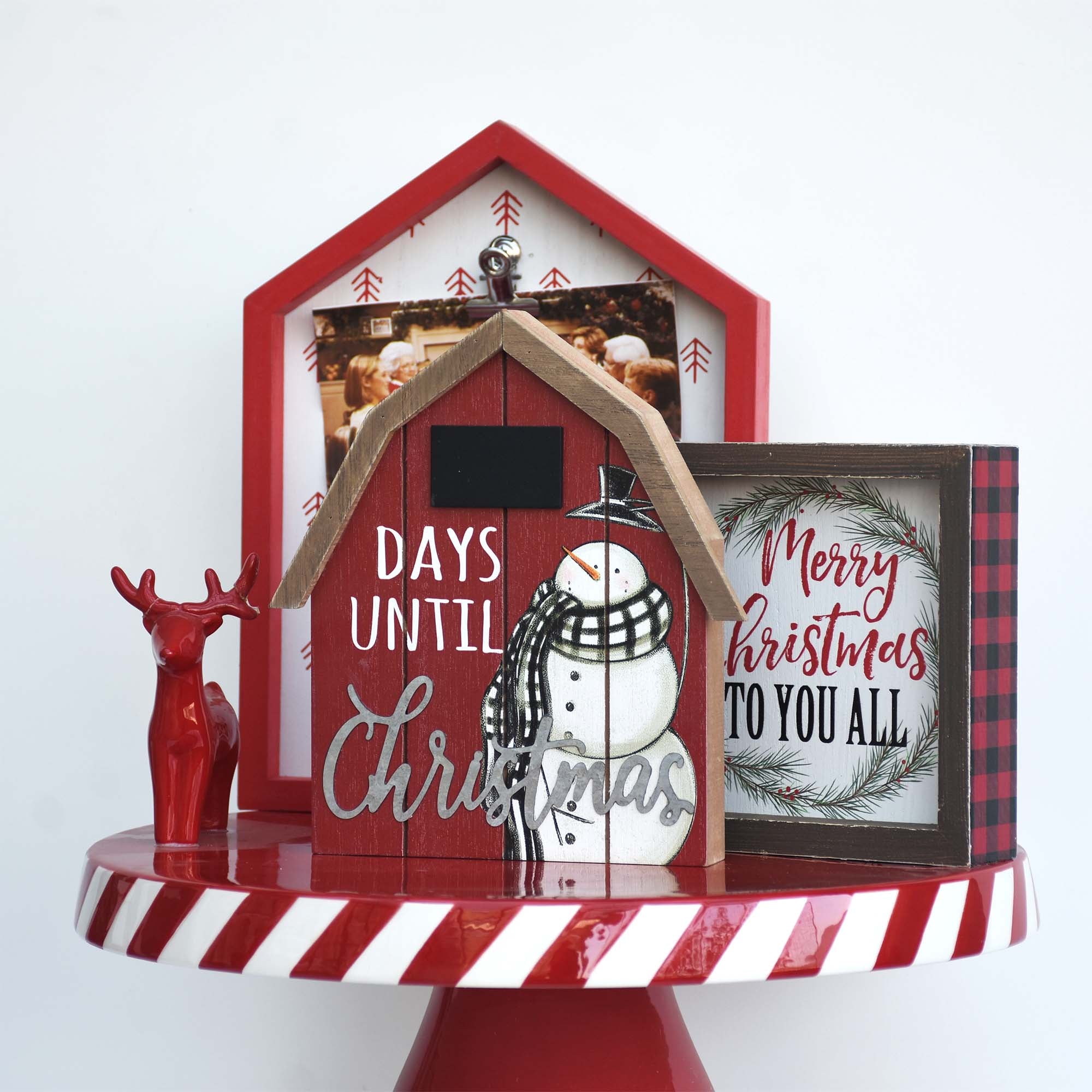 Countdown to Christmas Wood Tabletop Sign with Chalkboard