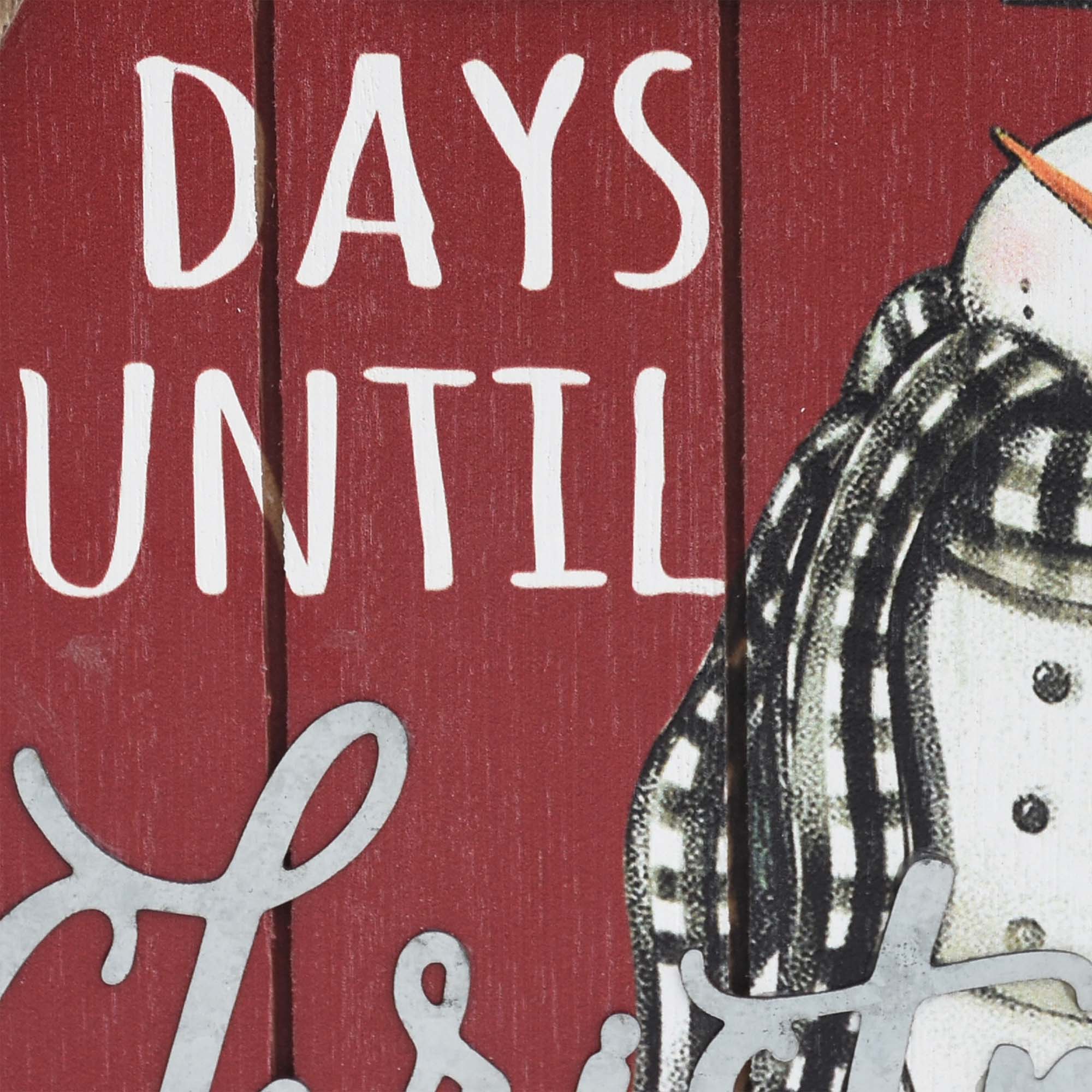 Countdown to Christmas Wood Tabletop Sign with Chalkboard