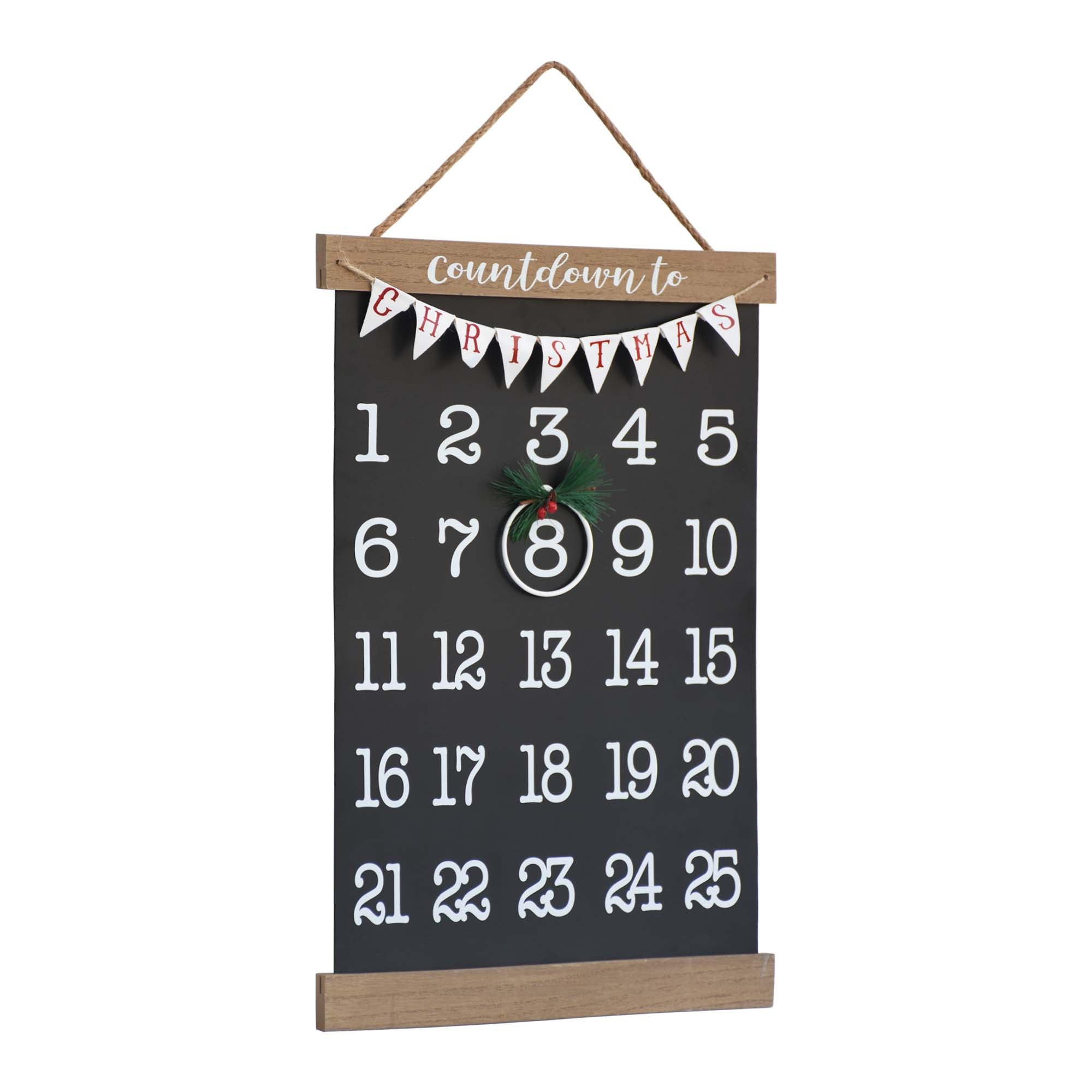 Countdown to Christmas Calendar Wall Hanging Decor