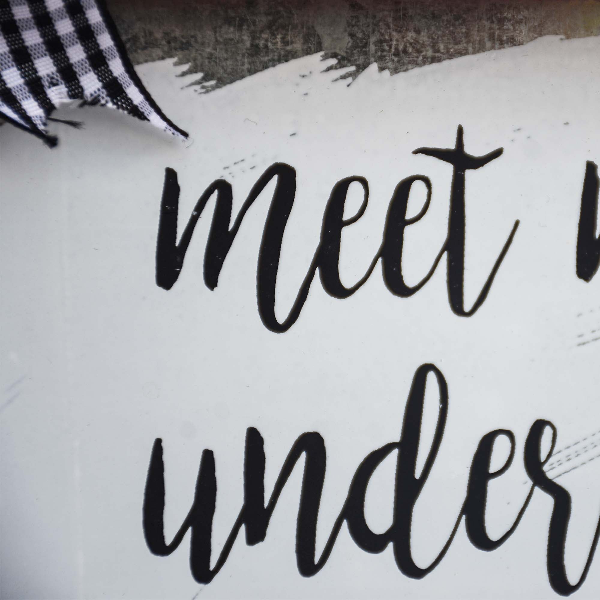 Meet Me Under the Mistletoe Wood and Metal Wall Decor