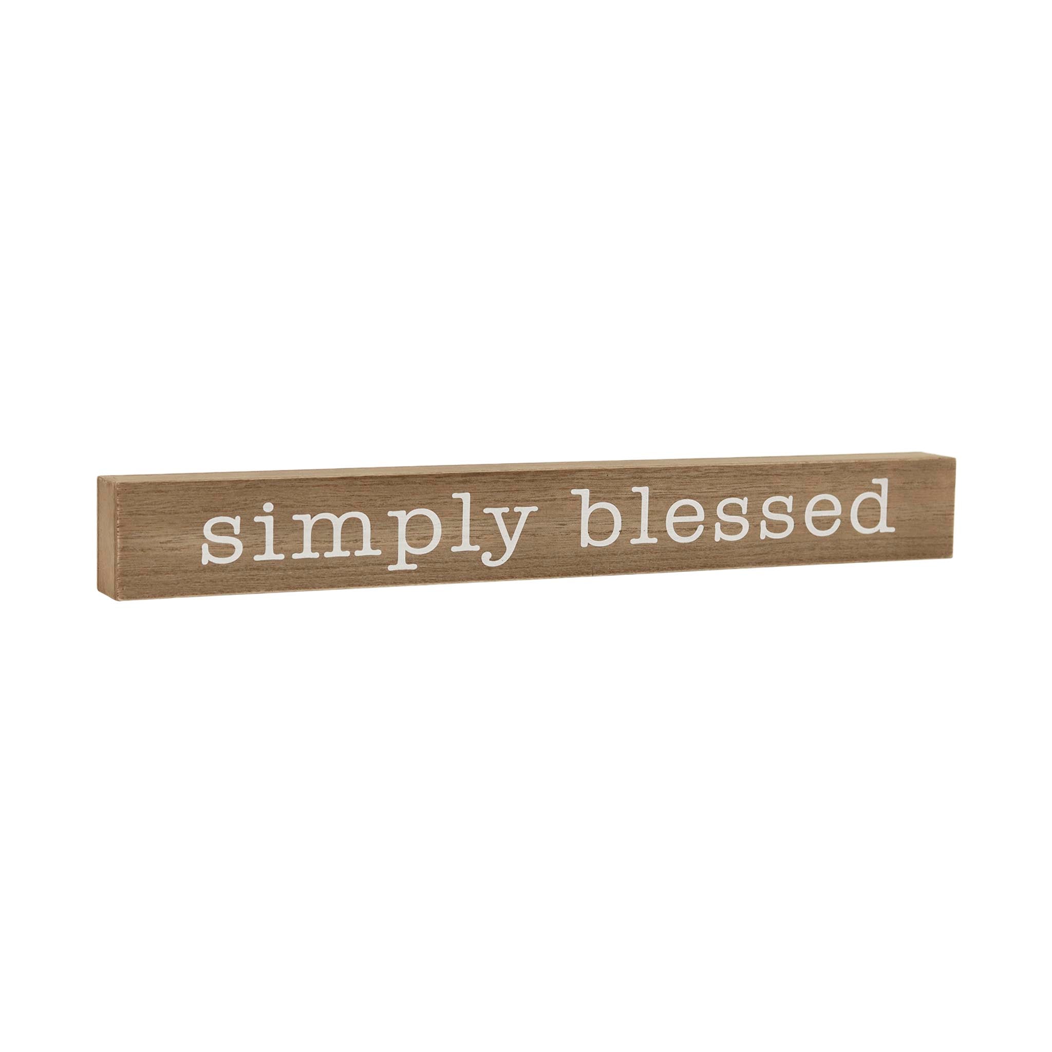 Simply Blessed Lettering Printing Wood Block Wall Decor