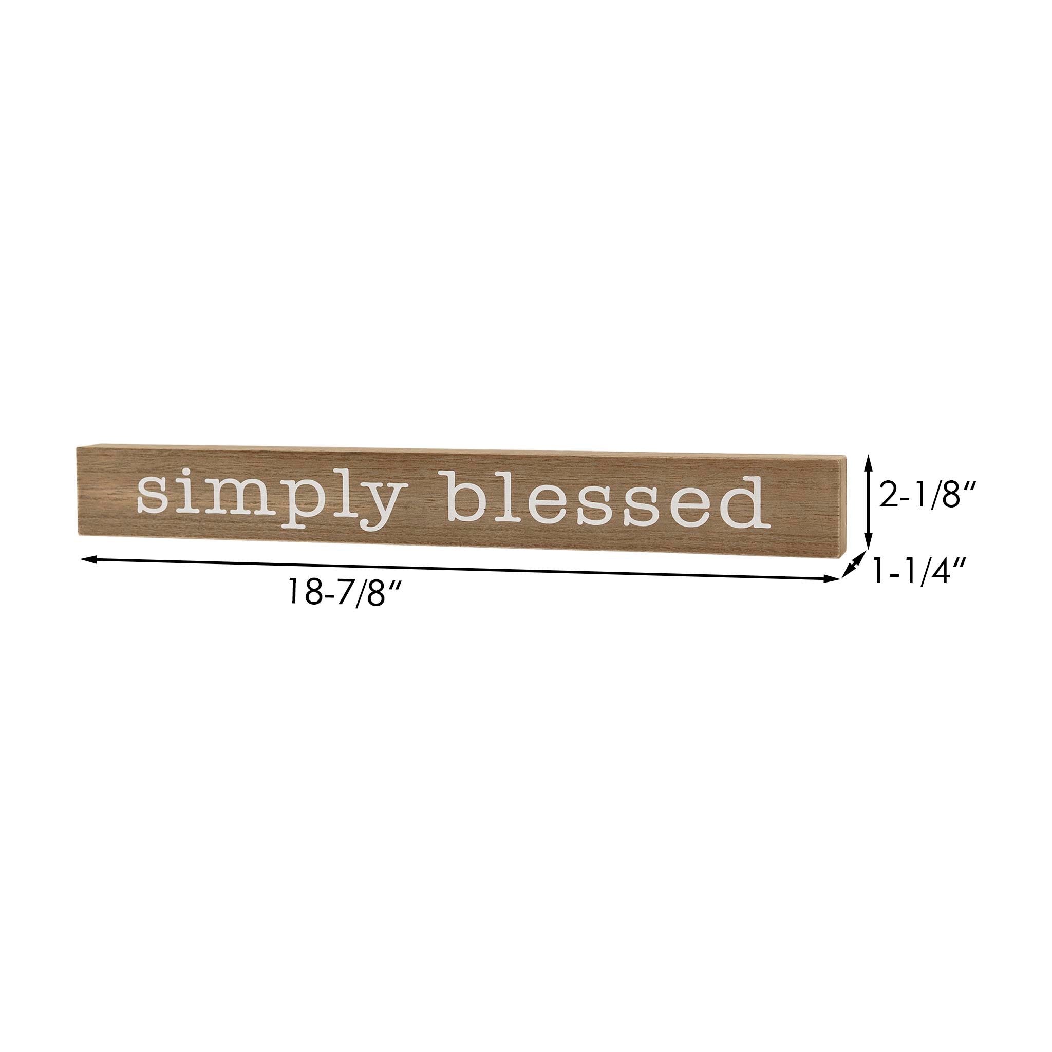 Simply Blessed Lettering Printing Wood Block Wall Decor