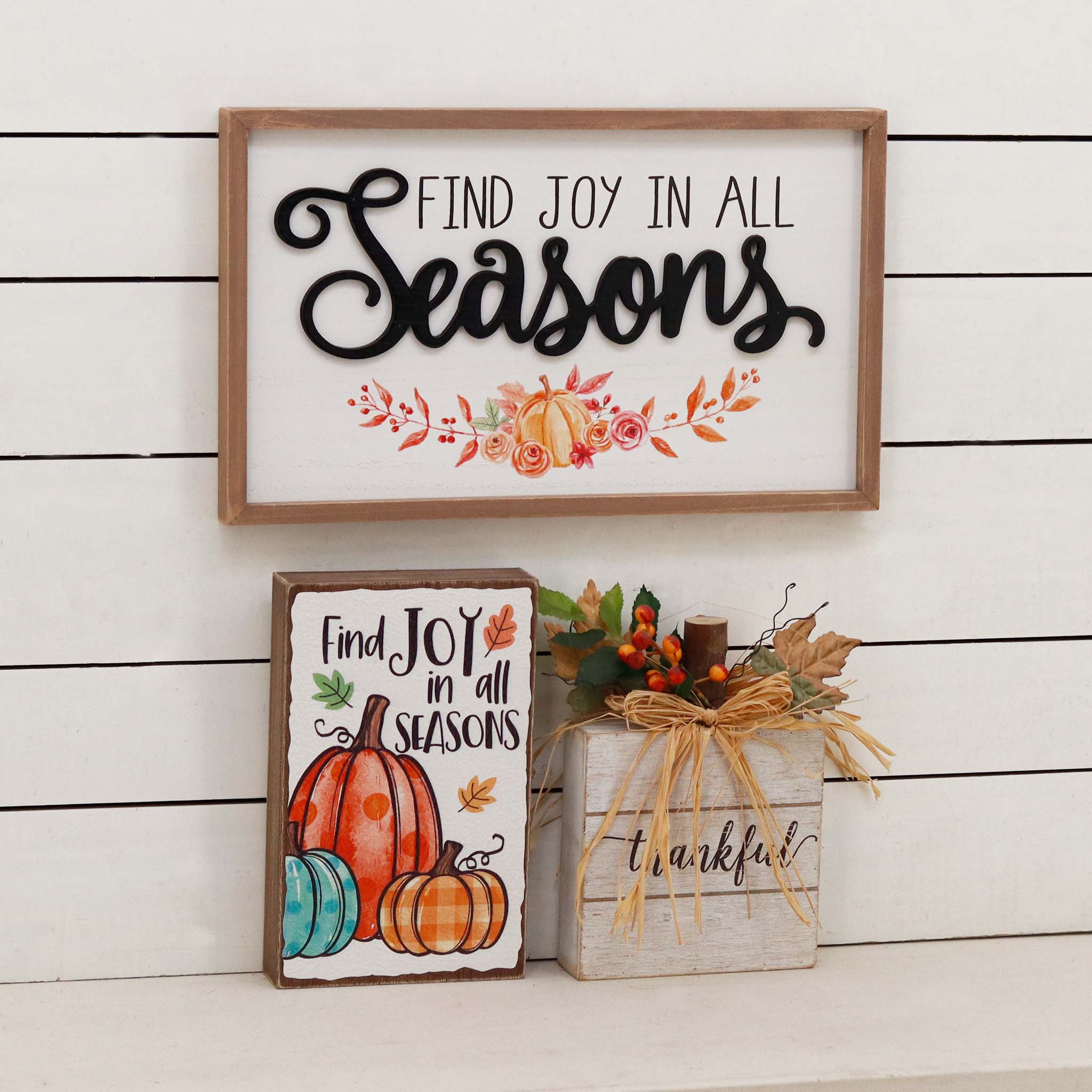 Find Joy in All Seasons Farmhouse Wood Wall Decor