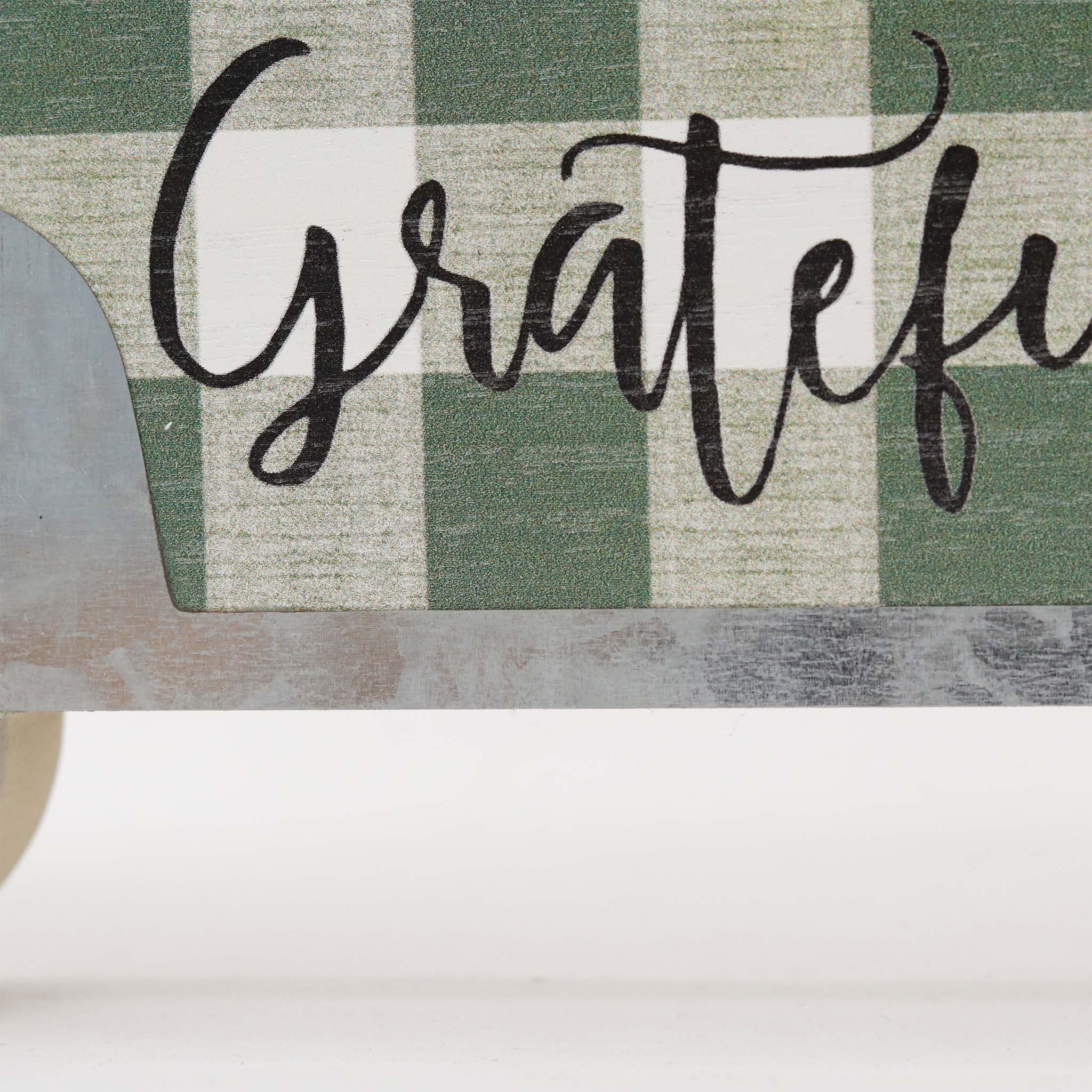 Truck Shaped Grateful Farmhouse Shelf Decor