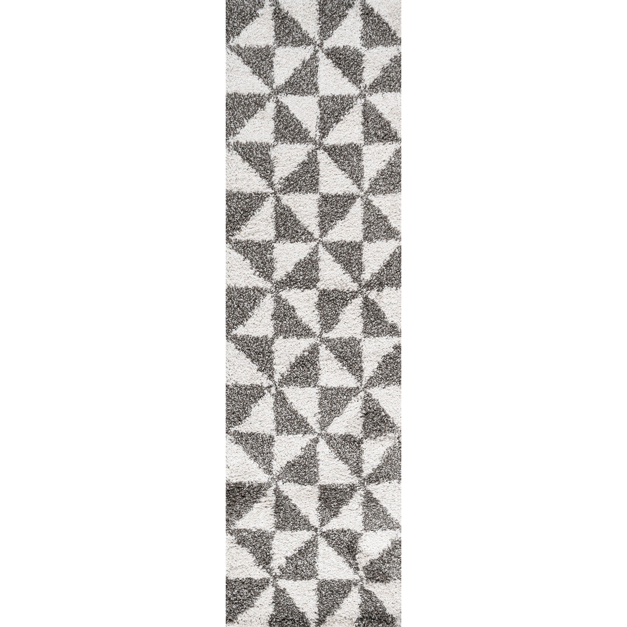 Alcudia Geometric Shag Runner Rug