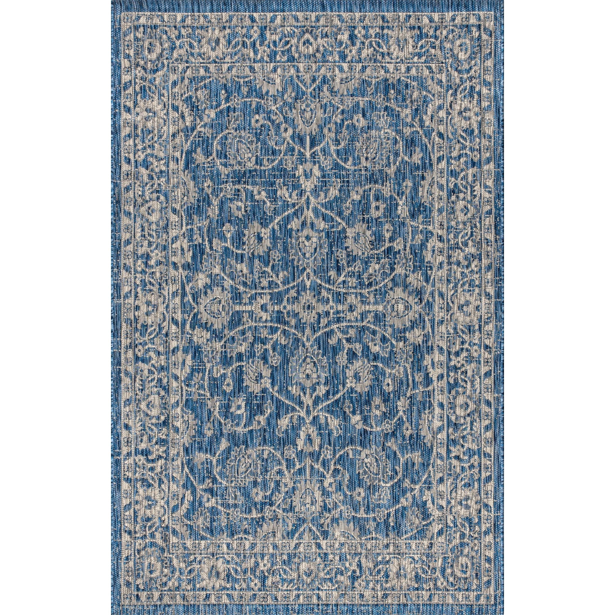 Palazzo Vine and Border Textured Weave Indoor/Outdoor Area Rug