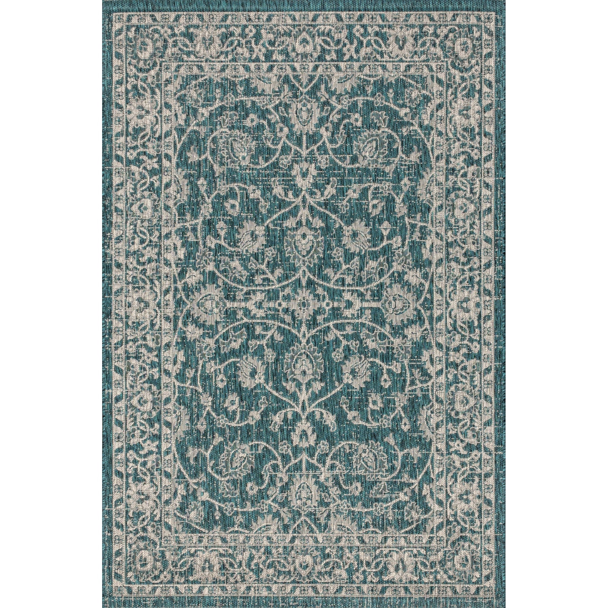 Palazzo Vine and Border Textured Weave Indoor/Outdoor Area Rug