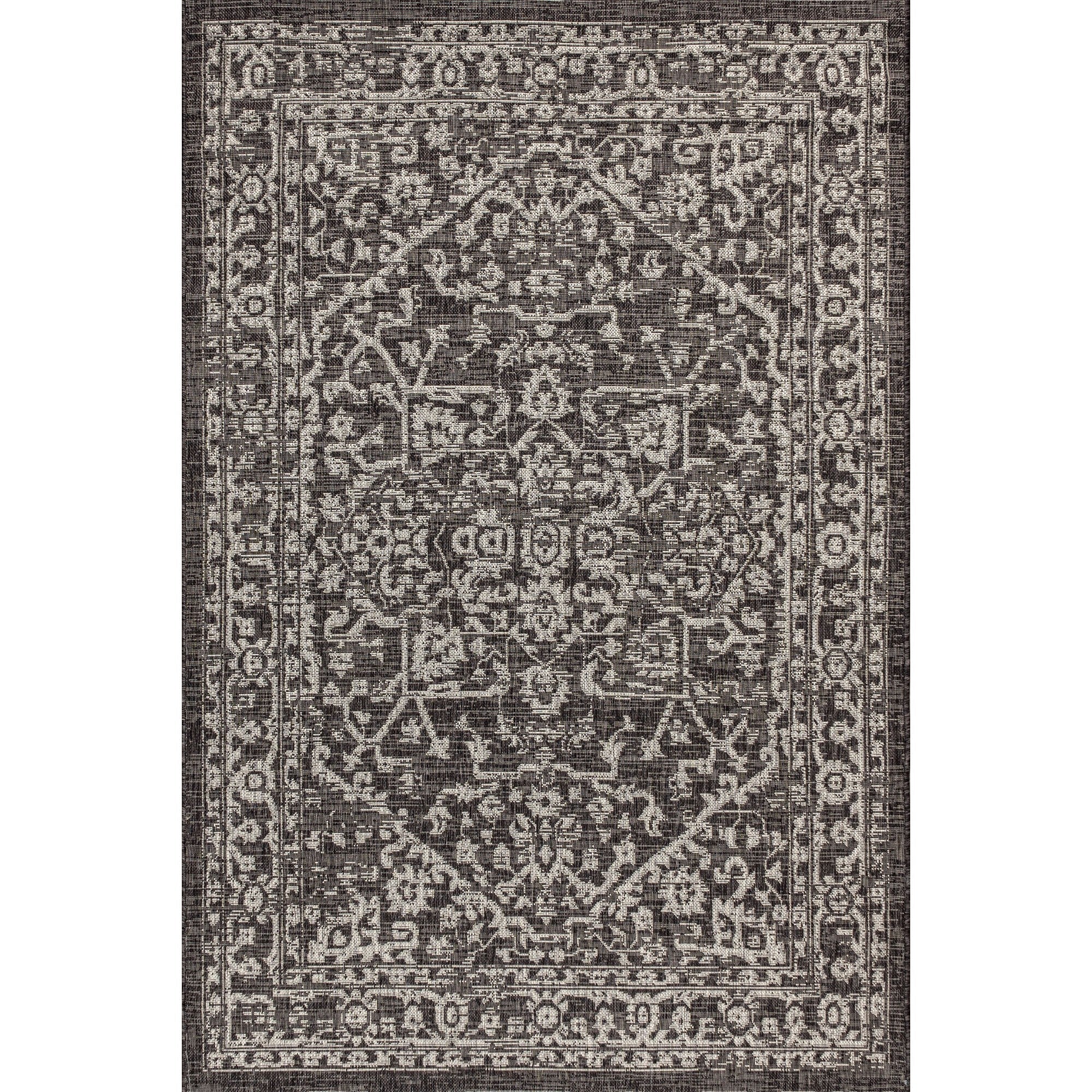 Malta Bohemian Medallion Textured Weave Indoor/Outdoor Area Rug