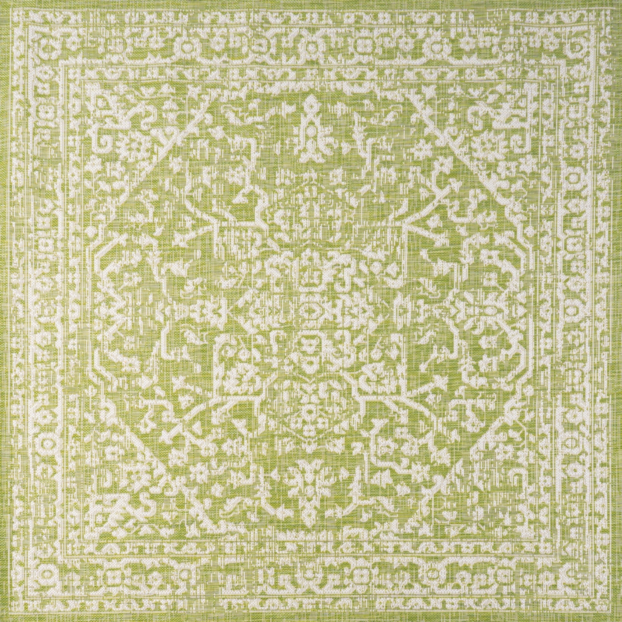 Malta Bohemian Medallion Textured Weave Indoor/Outdoor Square Area Rug