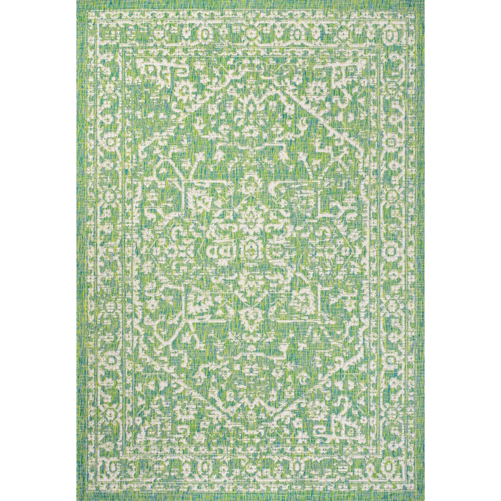 Malta Bohemian Medallion Textured Weave Indoor/Outdoor Area Rug