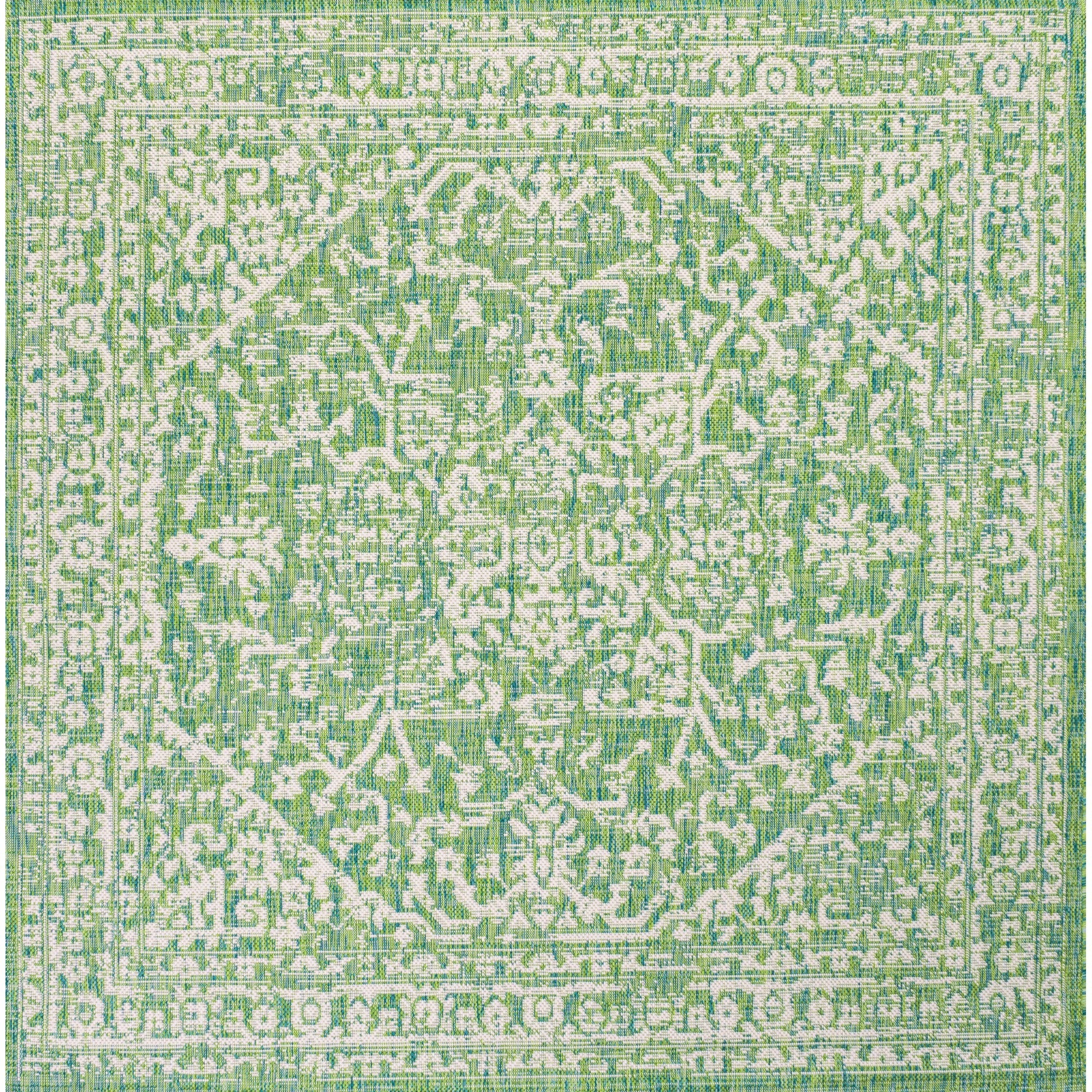 Malta Bohemian Medallion Textured Weave Indoor/Outdoor Square Area Rug