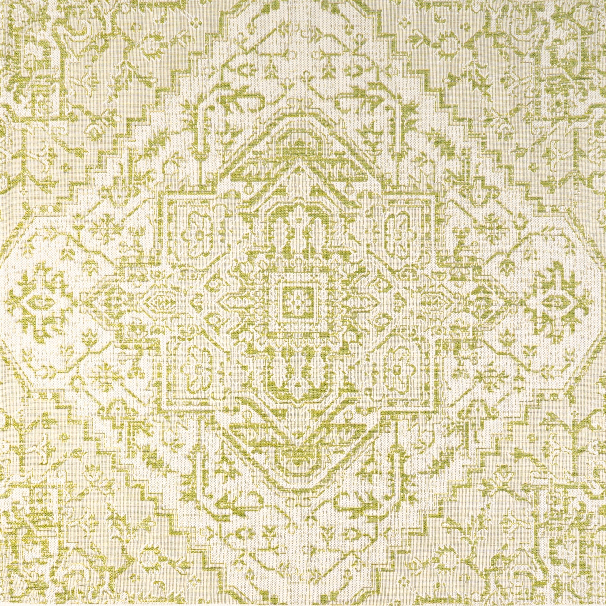 Estrella Bohemian Medallion Textured Weave Indoor/Outdoor Square Area Rug